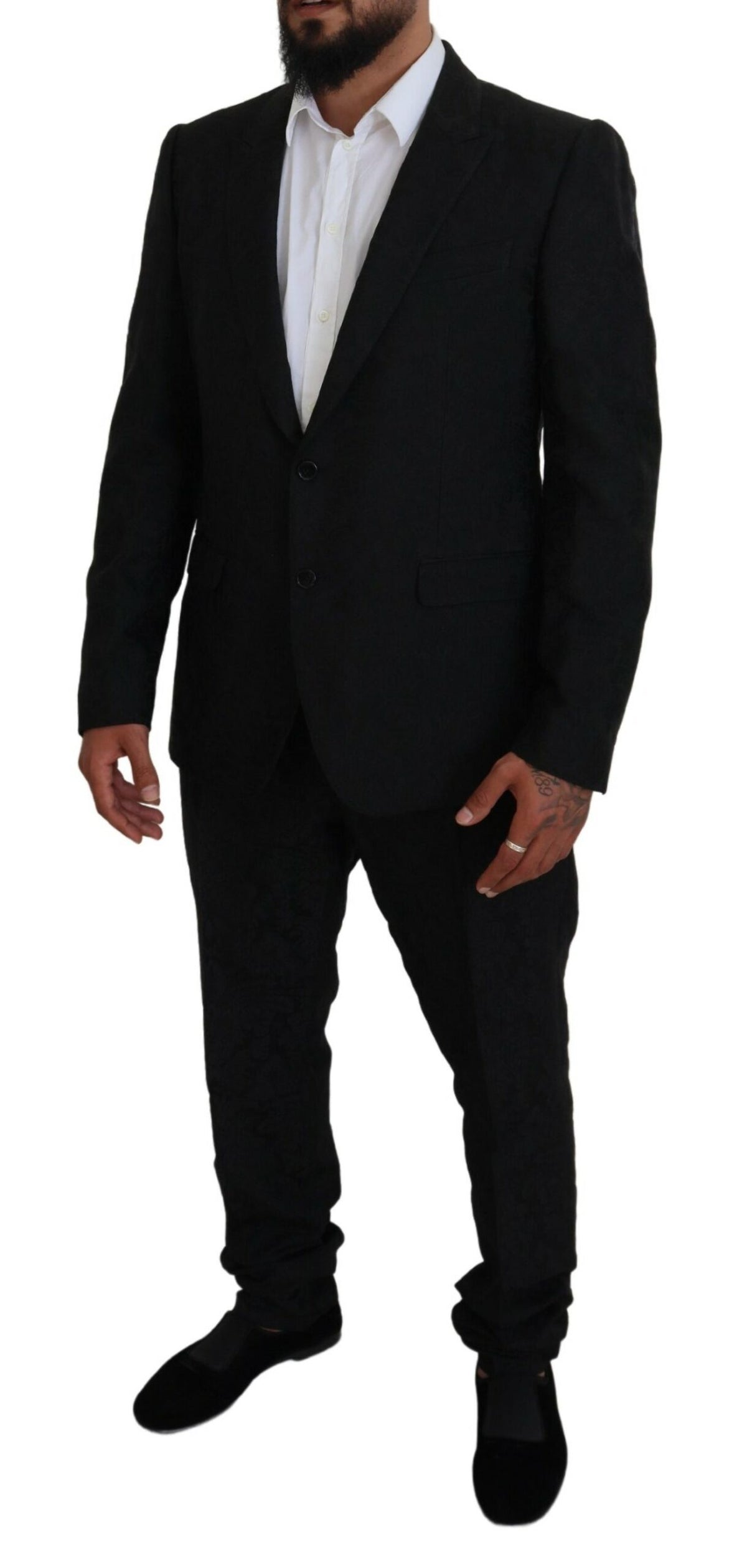 Dolce & Gabbana Black Single Breasted 2 Piece MARTINI Men's Suit