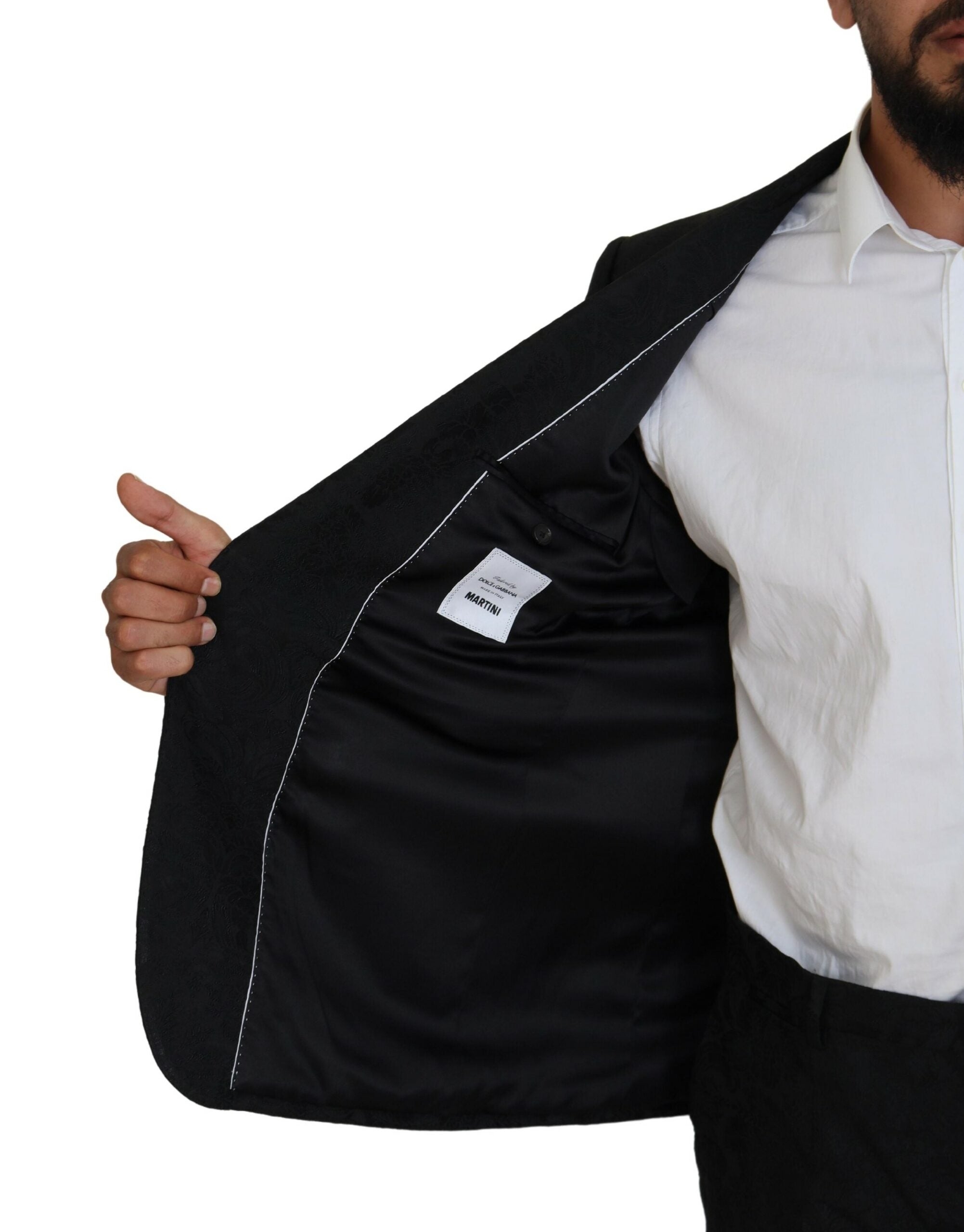Dolce & Gabbana Black Single Breasted 2 Piece MARTINI Men's Suit