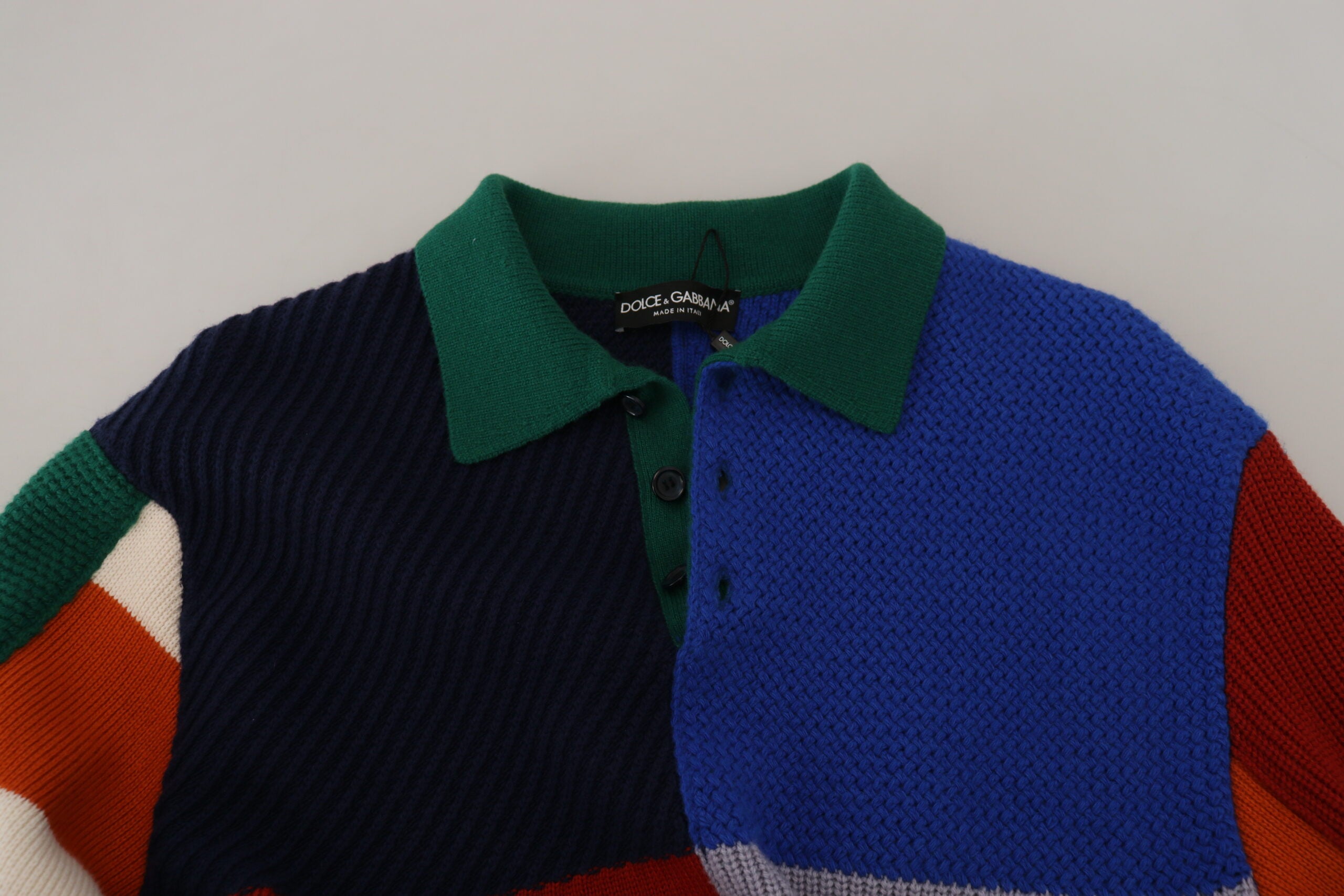 Dolce & Gabbana Multicolor Stripes Wool Pullover Men's Sweater
