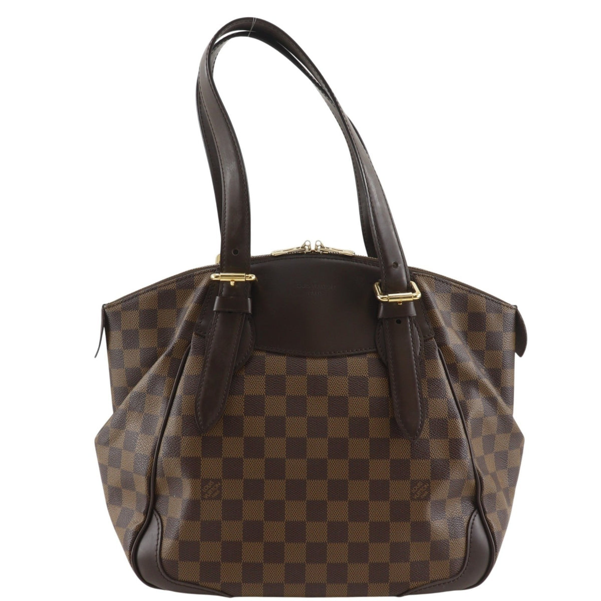 Louis Vuitton Verona Damier Ebene Brown Canvas Tote Bag Bag (Pre-Owned)