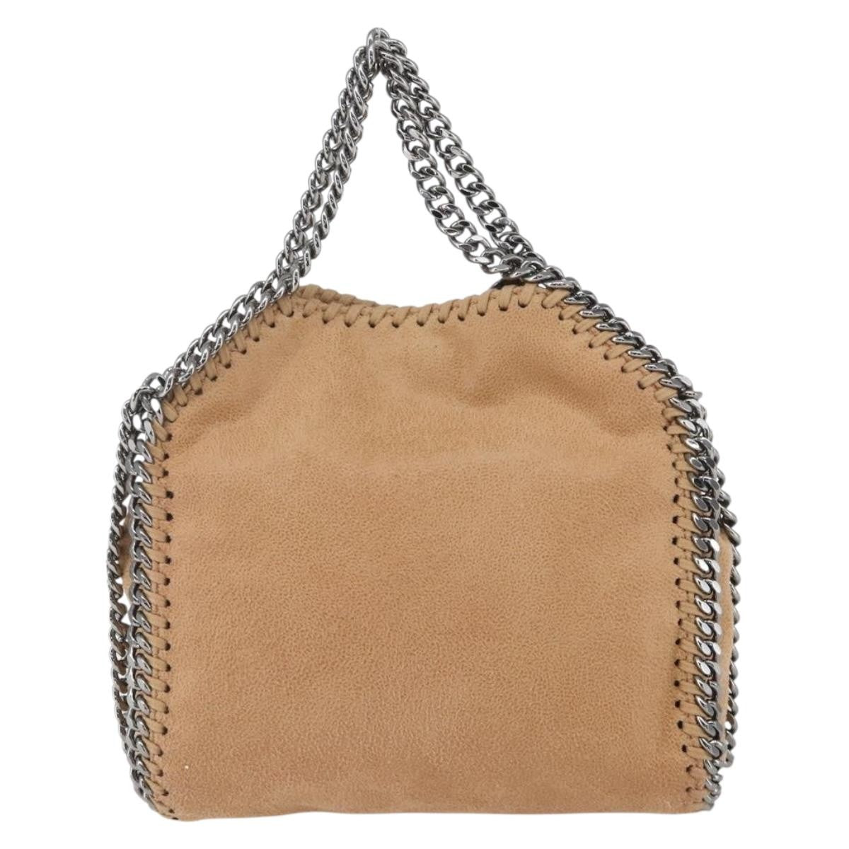Stella Mccartney Falabella Fold Over Shaggy Deer Beige Polyester Shoulder Bag Bag (Pre-Owned)