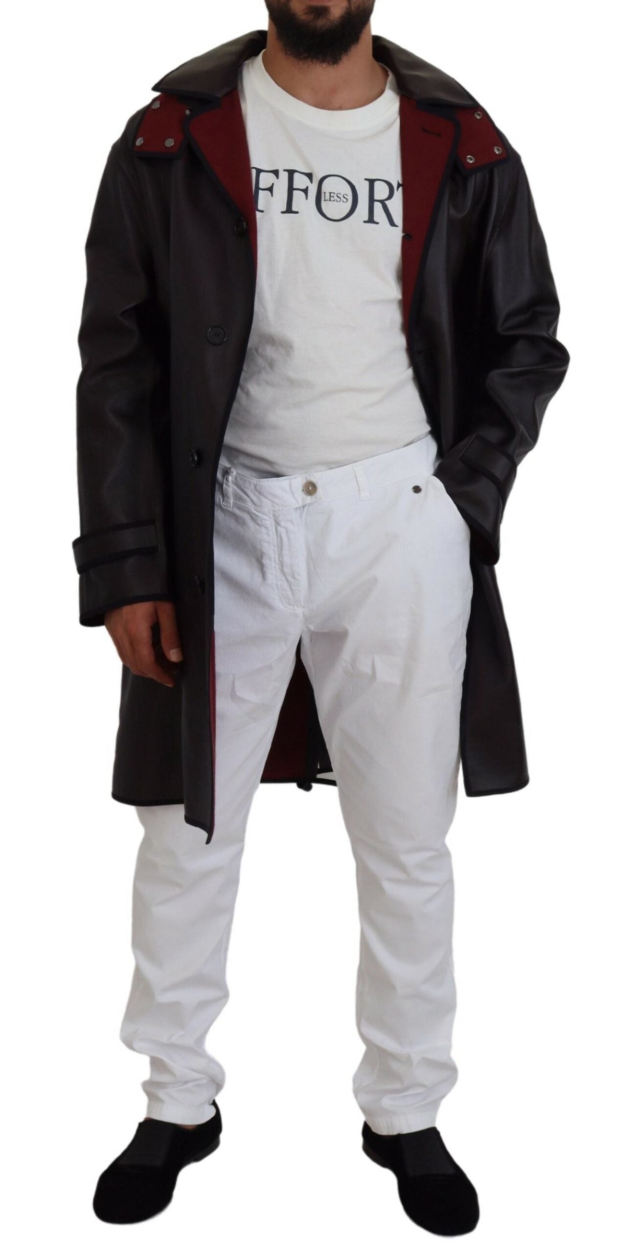 Dolce & Gabbana Black Trench Hooded Parka Cotton Men's Jacket