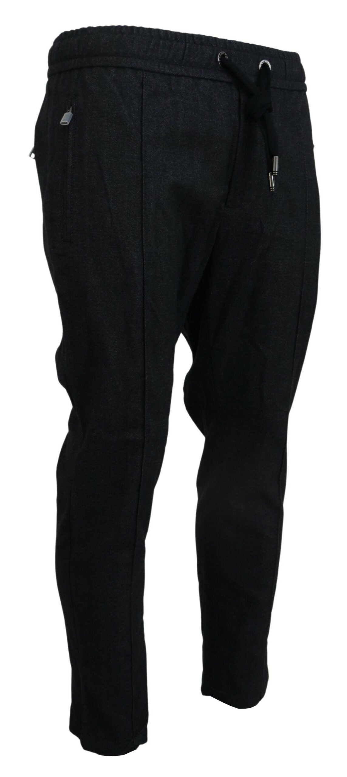 Dolce & Gabbana Grey Cotton Tapered Cotton Men's Pants