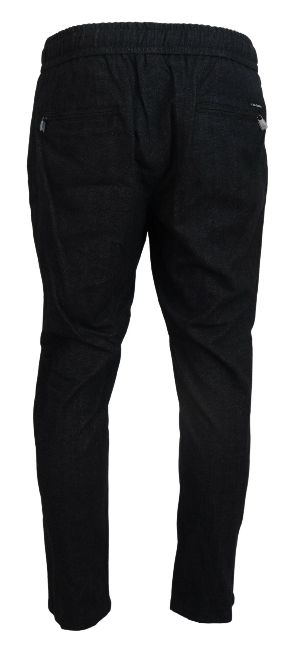 Dolce & Gabbana Grey Cotton Tapered Cotton Men's Pants