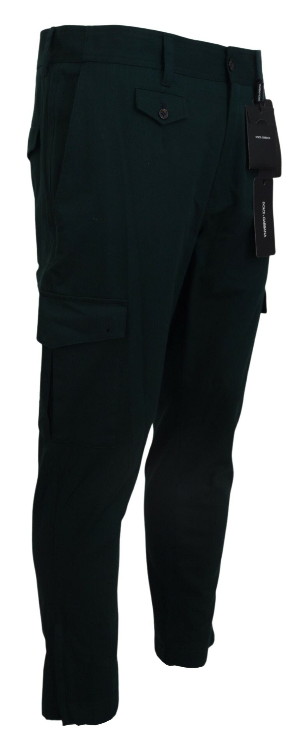Dolce & Gabbana Elegant Green Slim Fit Cargo Men's Jeans