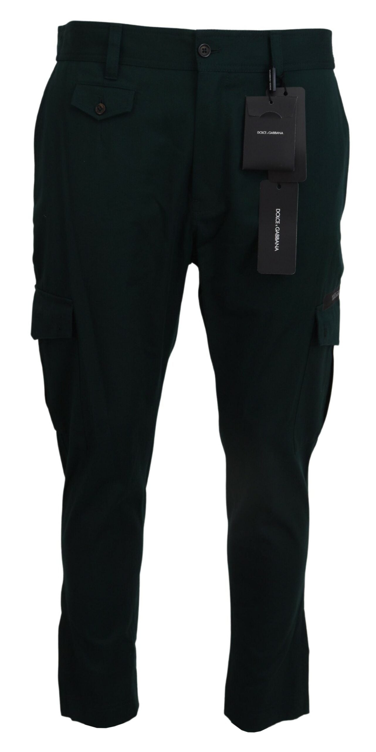 Dolce & Gabbana Elegant Green Slim Fit Cargo Men's Jeans