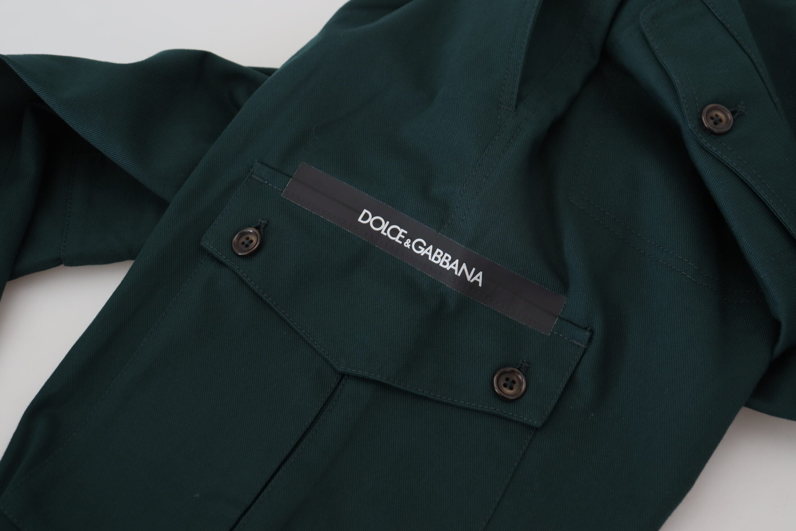 Dolce & Gabbana Elegant Green Slim Fit Cargo Men's Jeans