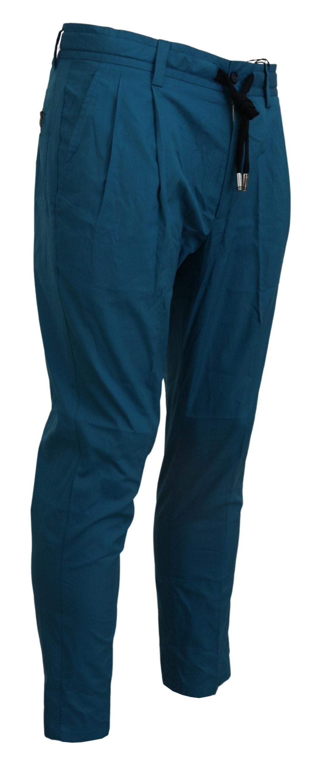 Dolce & Gabbana Blue Cotton Chinos Trousers Men's Pants