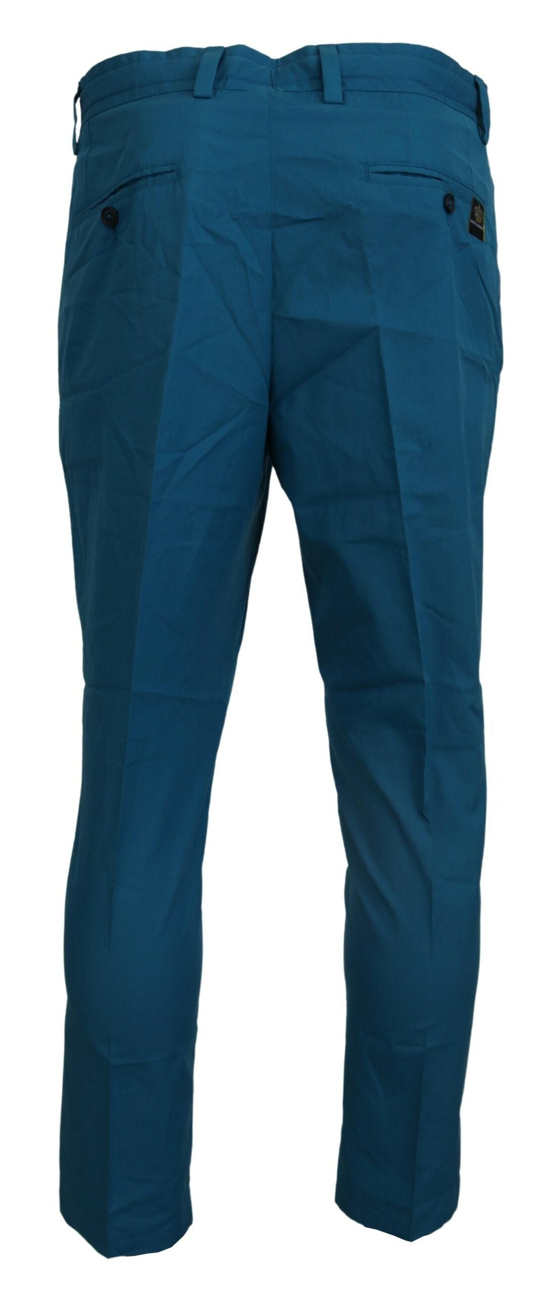 Dolce & Gabbana Blue Cotton Chinos Trousers Men's Pants