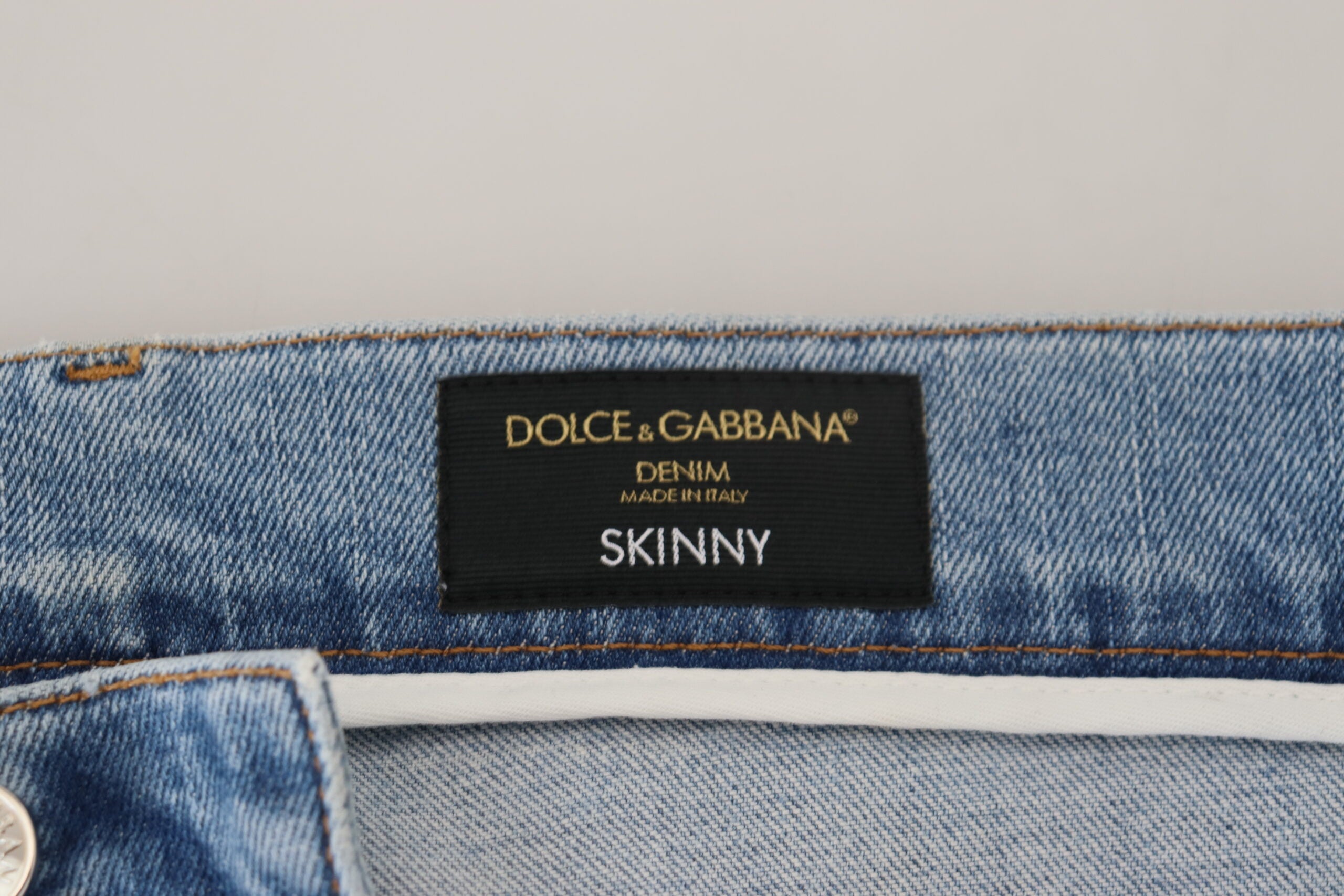 Dolce & Gabbana Elegant Slim Fit Light Blue Denim Men's Pants