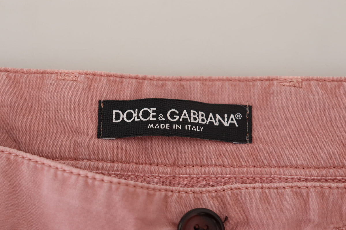 Dolce & Gabbana Pink Chinos Cotton Casual Mens Men's Shorts