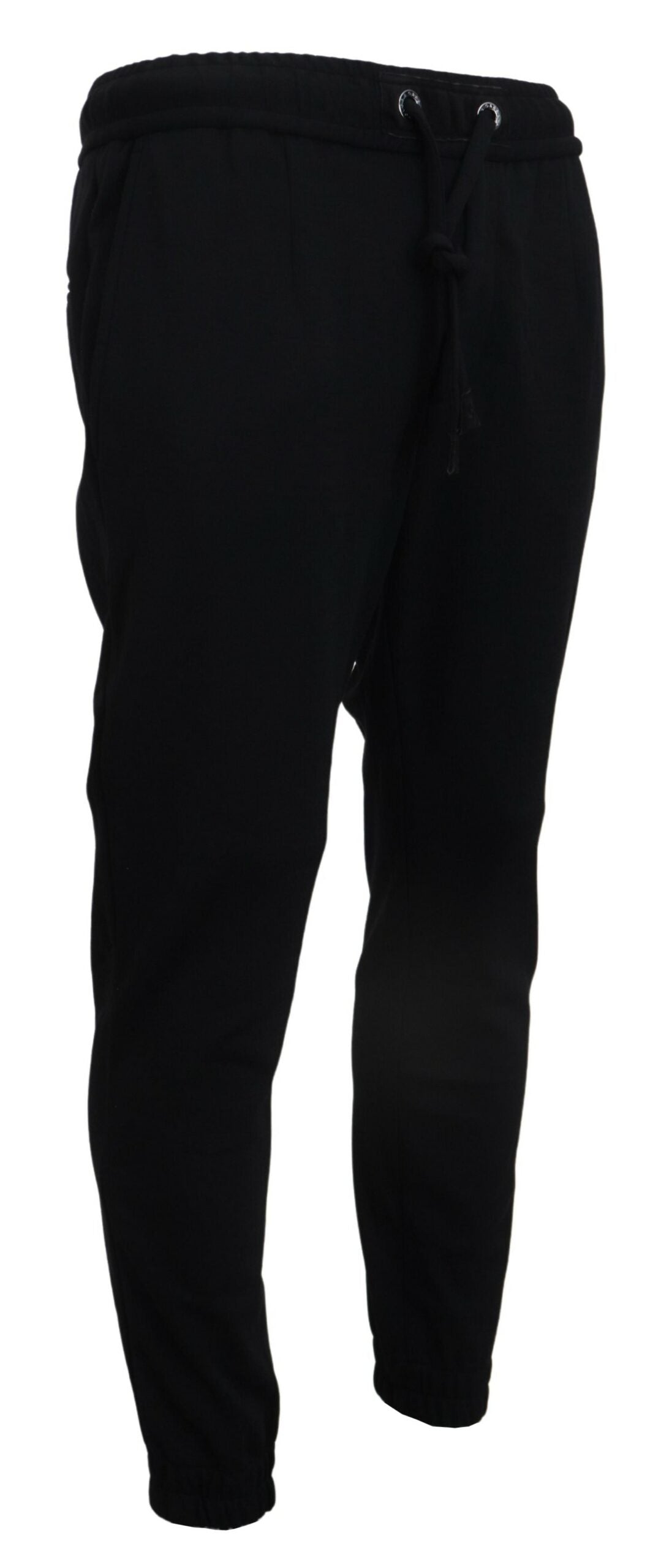 Dolce & Gabbana Sleek Black Wool-Blend Men's Sweatpants