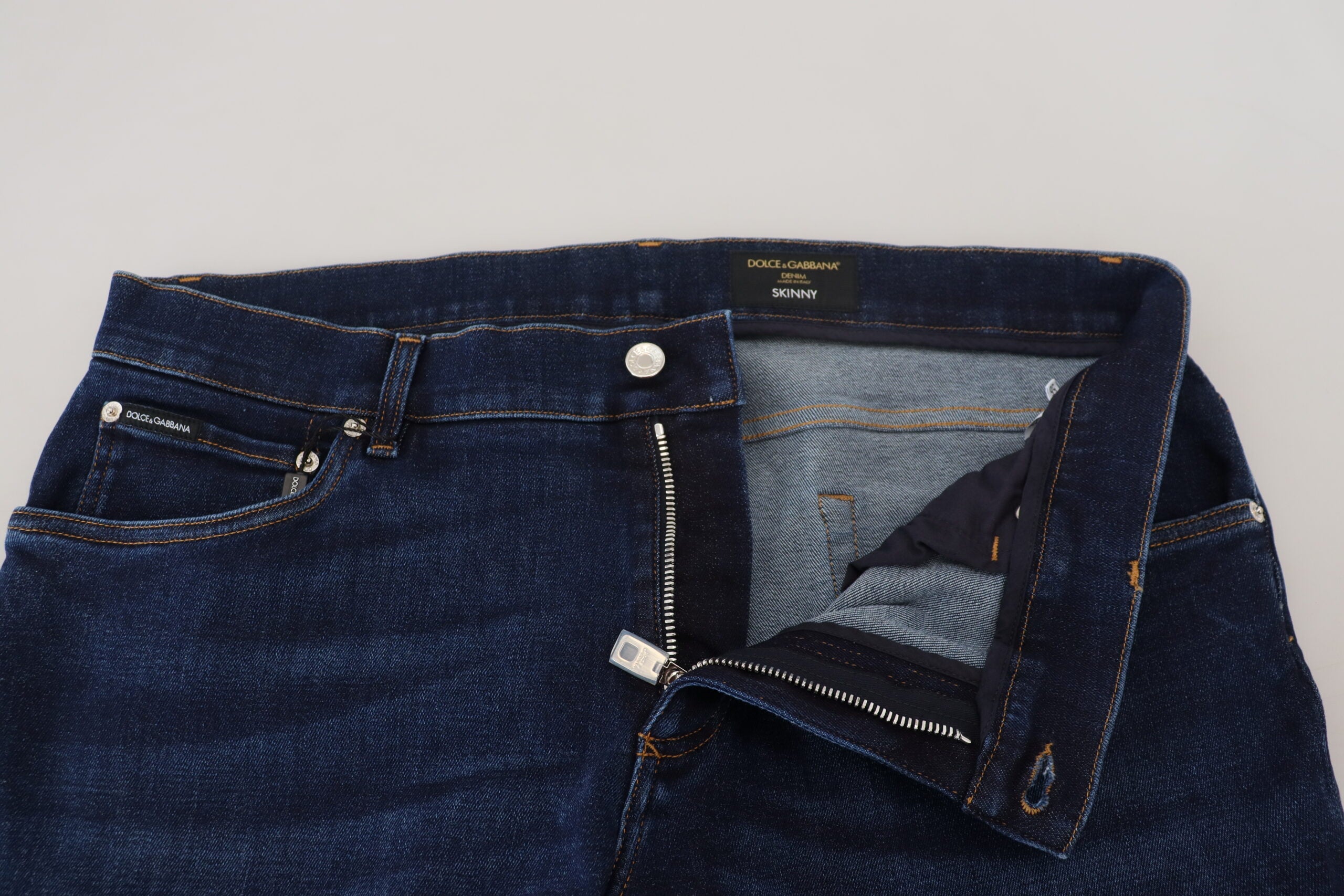 Dolce & Gabbana Elegant Slim Fit Dark Blue Denim Men's Jeans