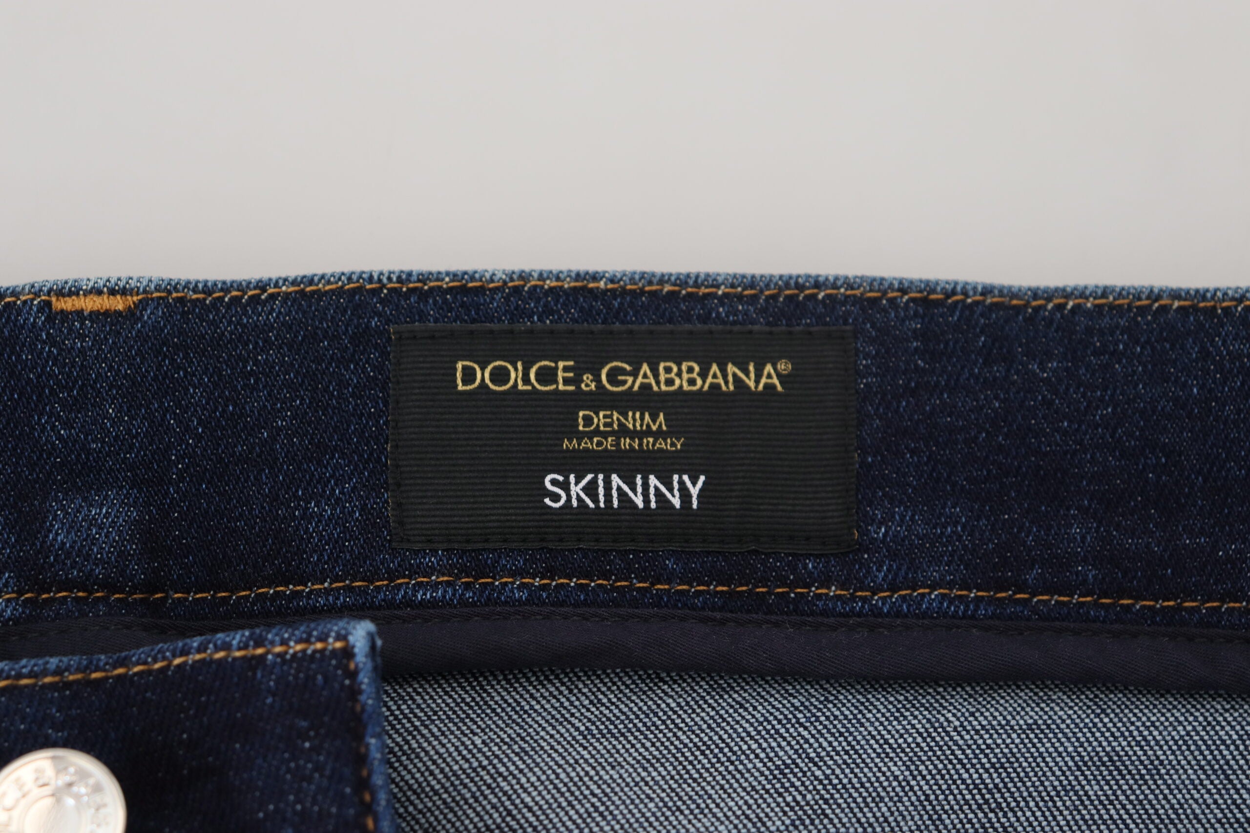 Dolce & Gabbana Elegant Slim Fit Dark Blue Denim Men's Jeans