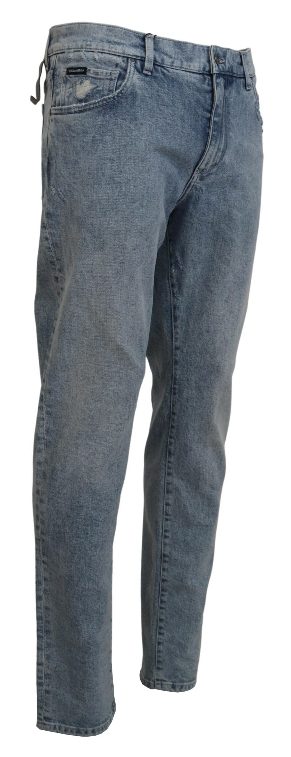 Dolce & Gabbana Elegant Slim-Fit Light Blue Denim Men's Pants