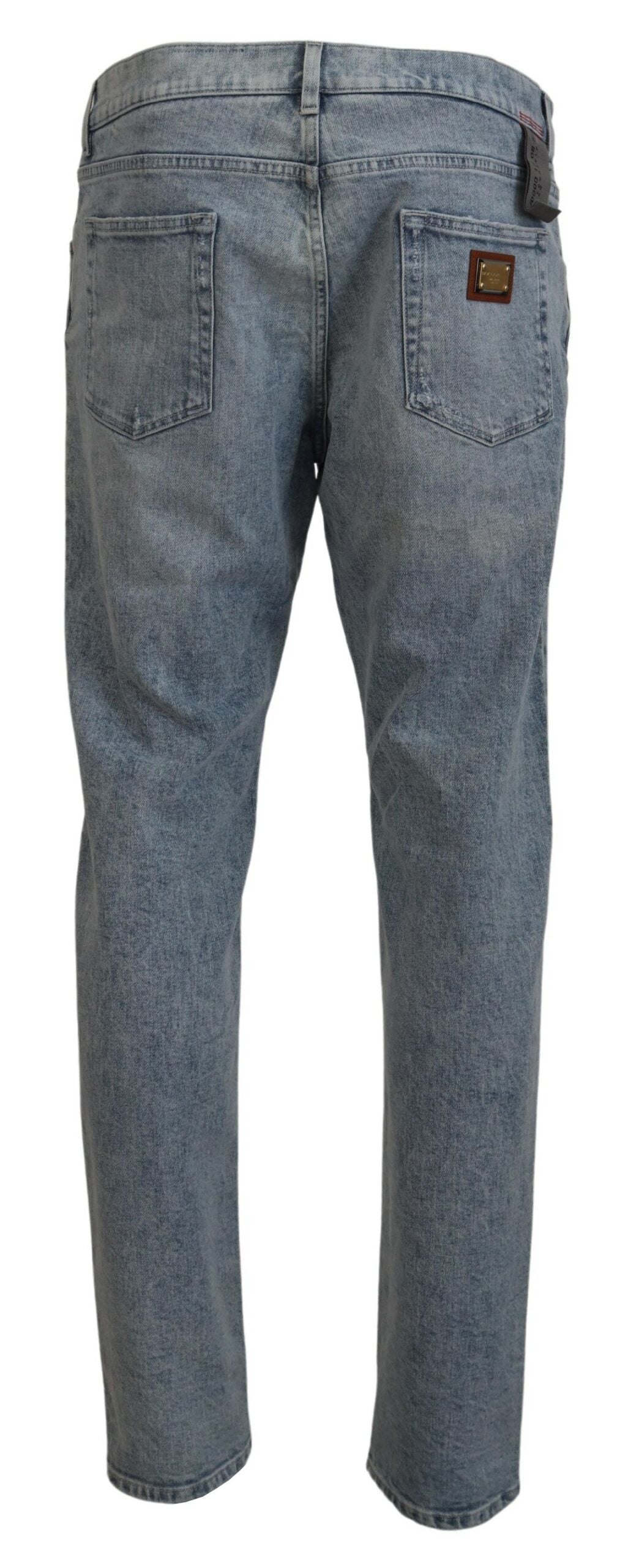 Dolce & Gabbana Elegant Slim-Fit Light Blue Denim Men's Pants