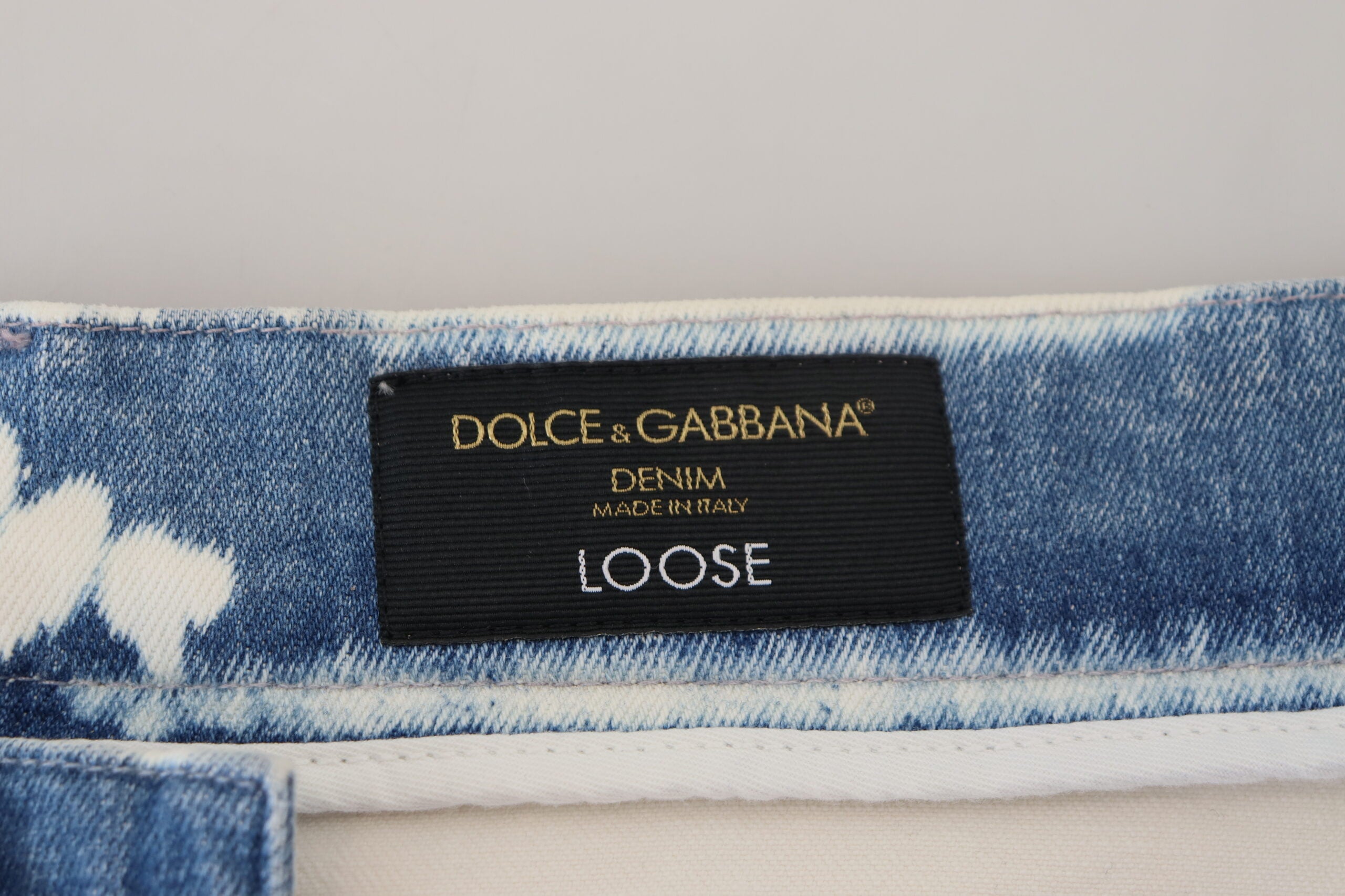 Dolce & Gabbana Blue Ceasar Denim Cotton Loose Fit Men's Jeans