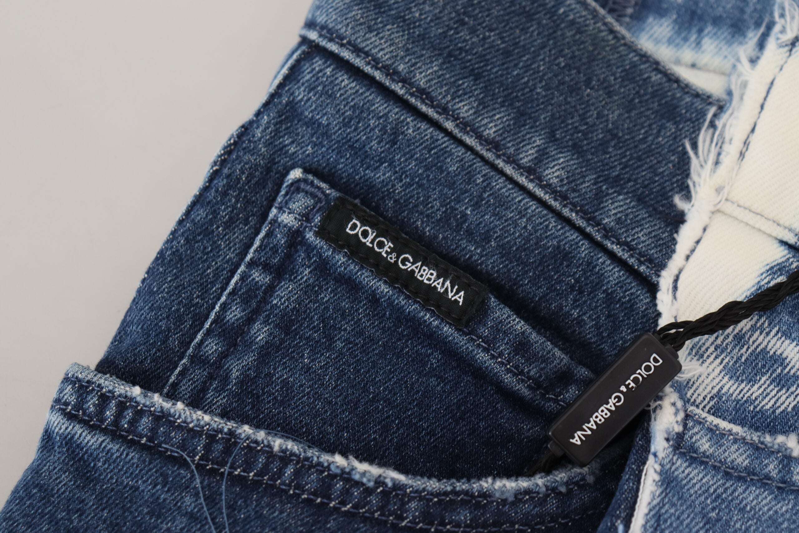 Dolce & Gabbana Blue Ceasar Denim Cotton Loose Fit Men's Jeans