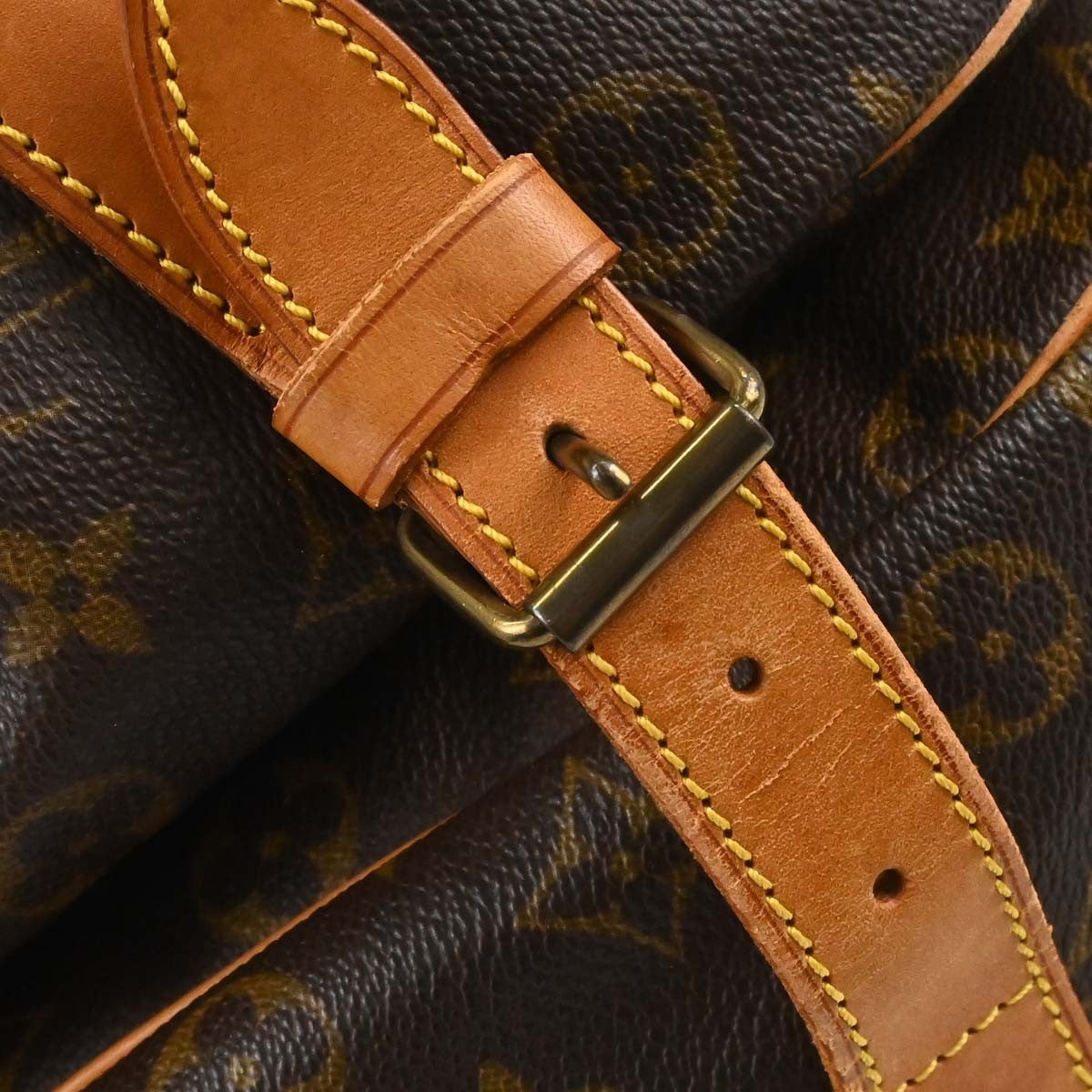 Louis Vuitton Saumur Monogram Canvas Brown Canvas Shoulder Bag Bag (Pre-Owned)