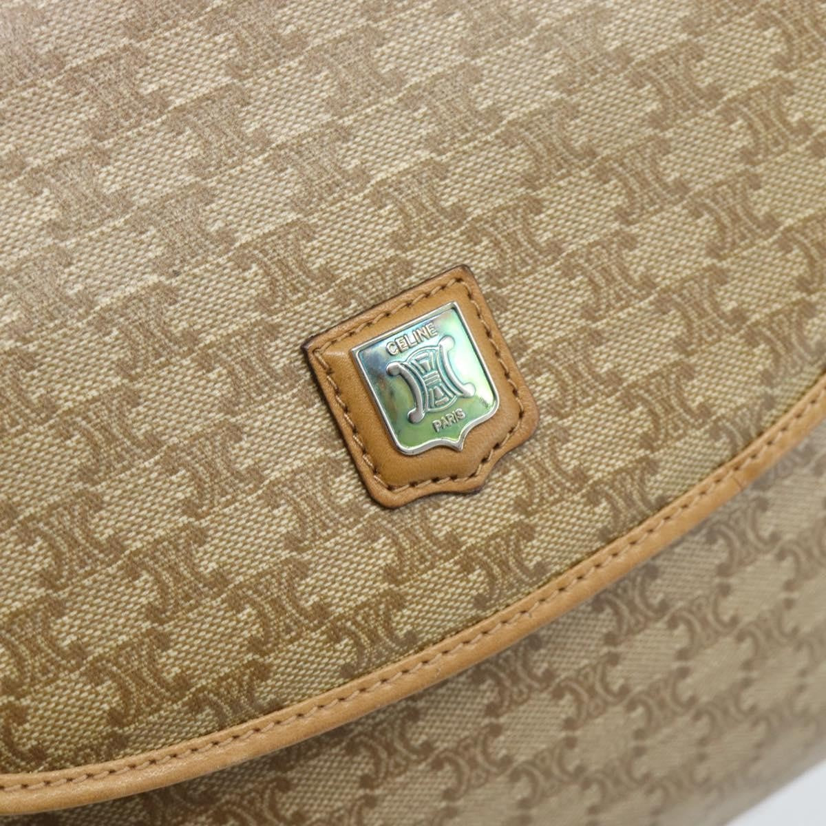 Celine Vintage Macadam Canvas Beige Canvas Shoulder Bag Bag (Pre-Owned)