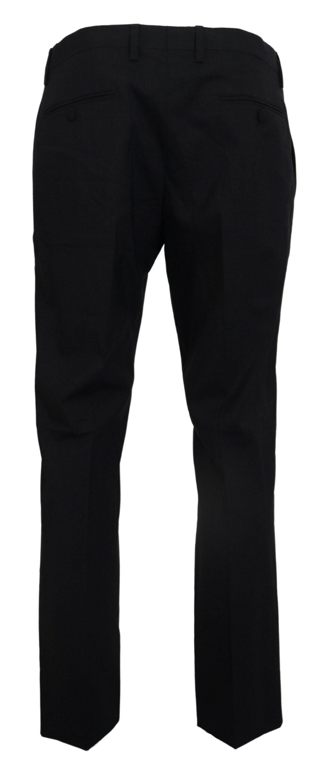 Dolce & Gabbana Gray Wool Stretch Dress Formal Slim Fit Men's Pant
