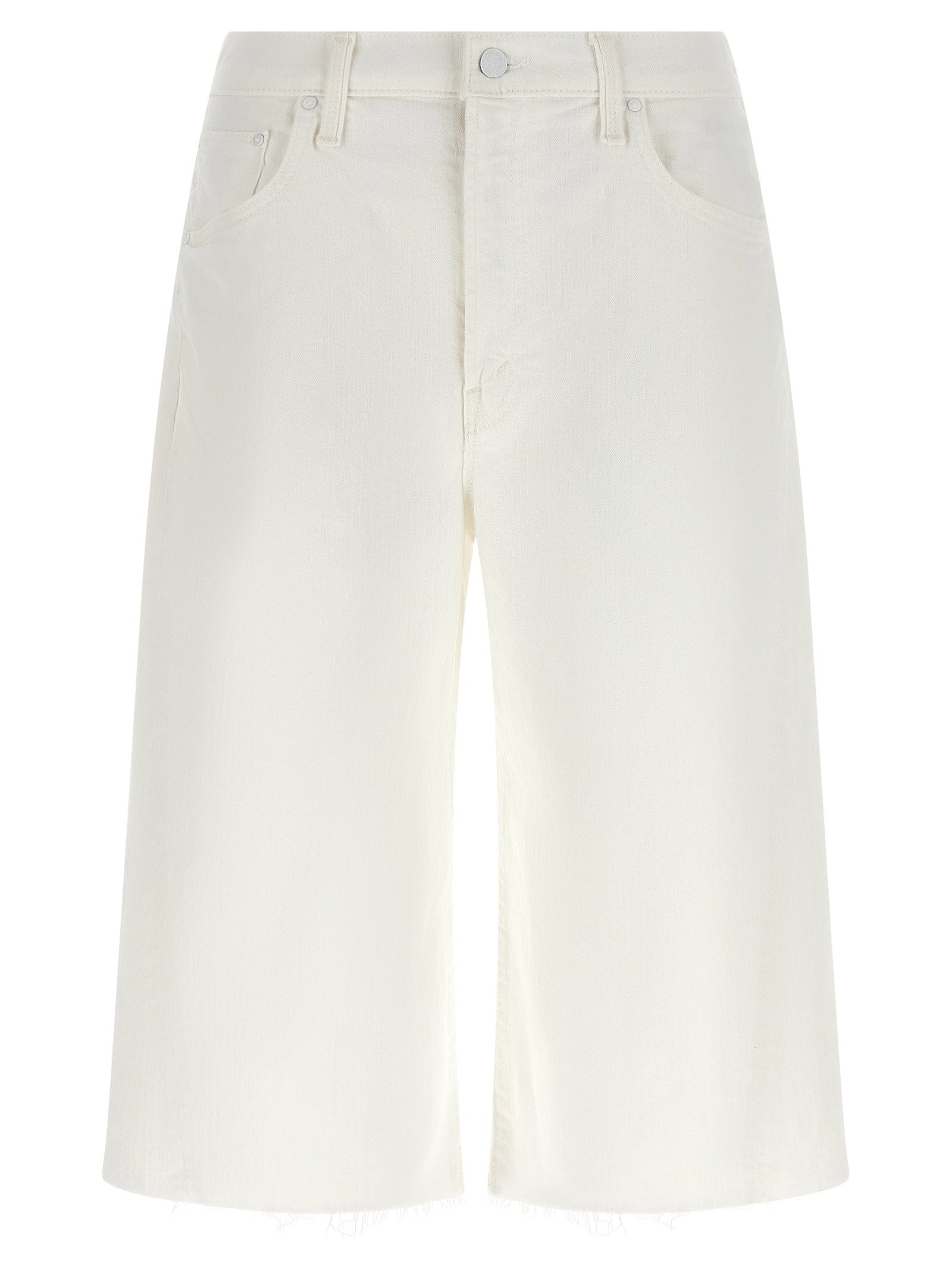 Mother Women's The Whole Lot Zip Twist Fray Bermuda Shorts