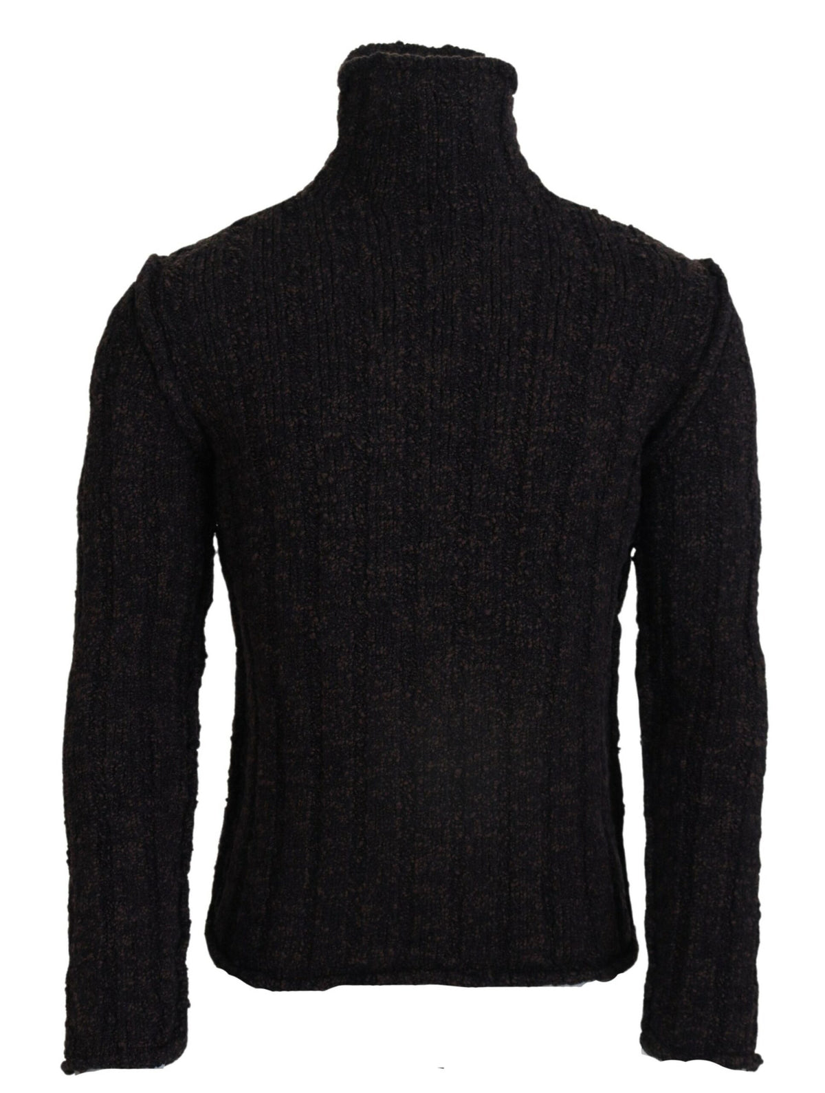 Dolce & Gabbana Brown Wool Knit Turtleneck Pullover Men