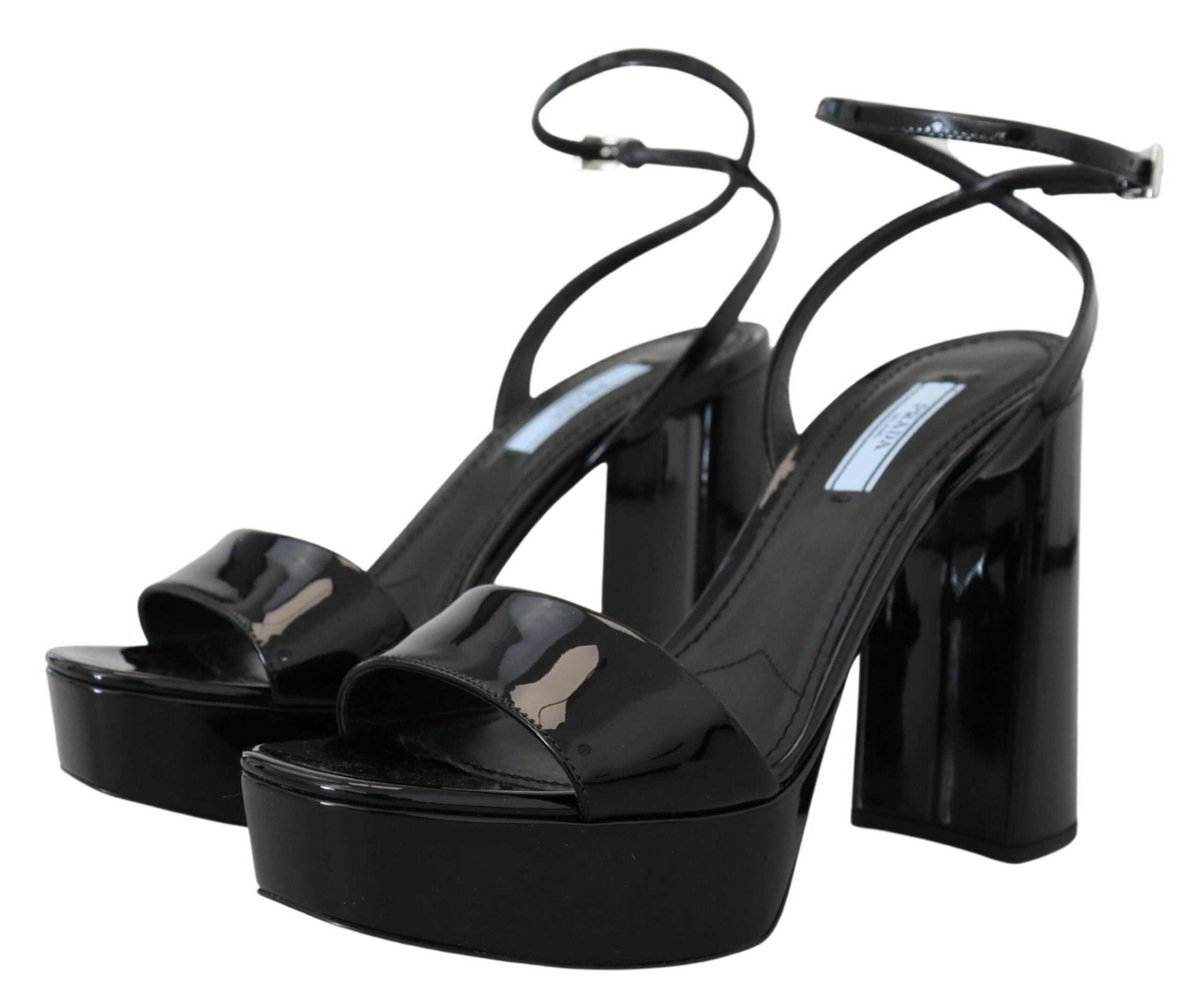 Prada Elevate Your Elegance with Glossy Black Women's Heels