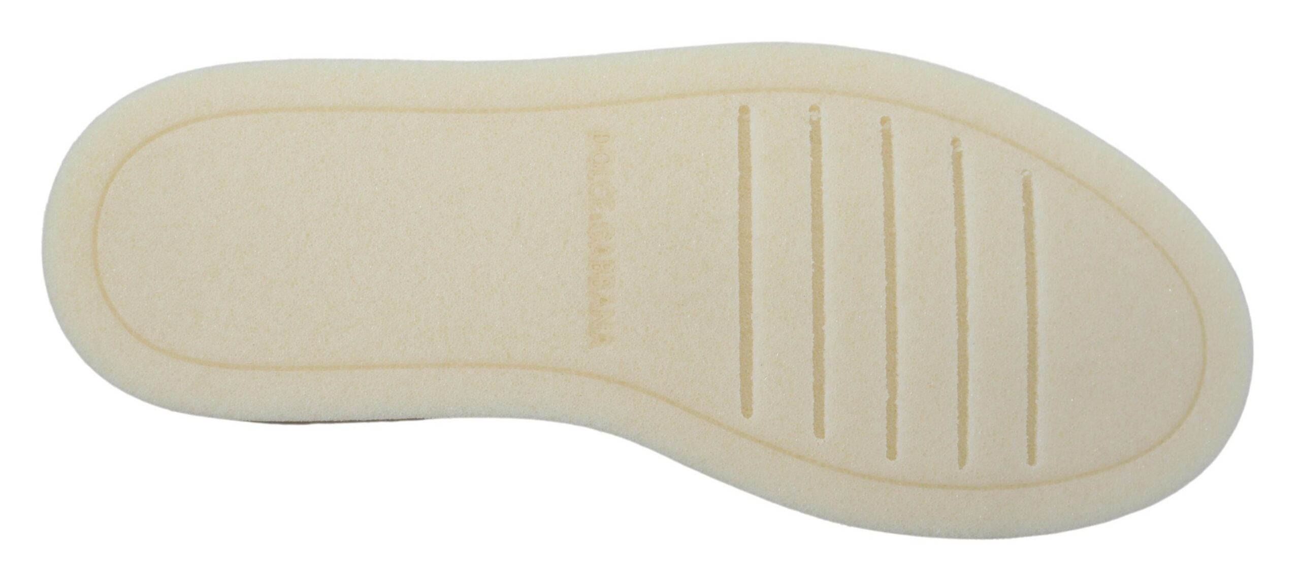 Dolce & Gabbana White Leather Low Top Oxford Sneakers Casual Men's Shoes