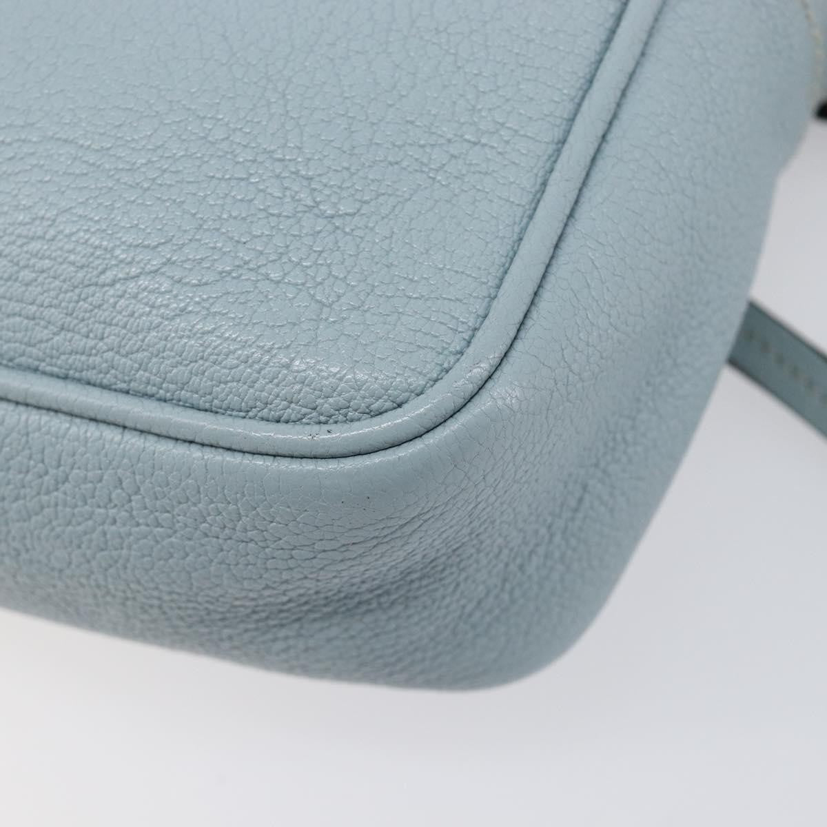 Miu Miu Madras Zip Pocket Leather Blue Leather Crossbody Bag Bag (Pre-Owned)