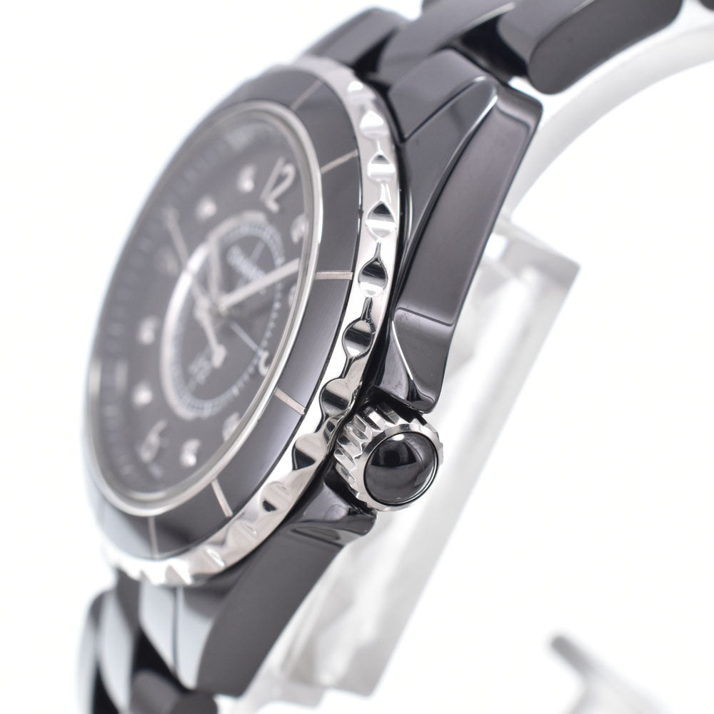 Chanel J12 Quartz Ceramic And Stainless Steel With Diamond Markers Watch (Pre-Owned)