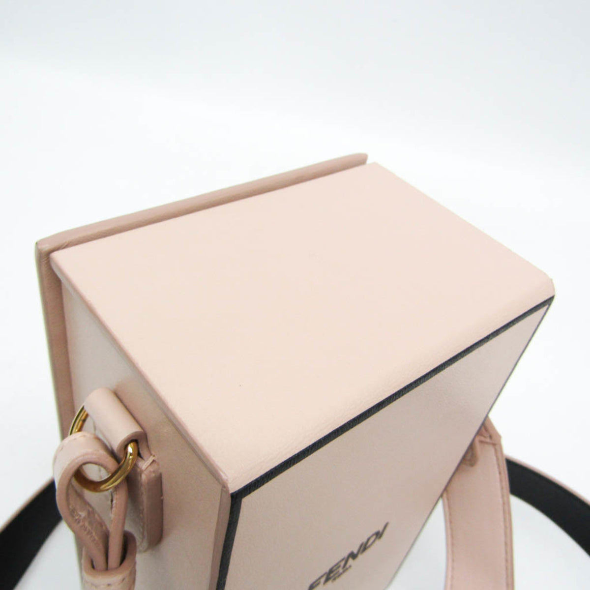 Fendi Logo Vertical Box Leather Pink Leather Shoulder Bag Bag (Pre-Owned)