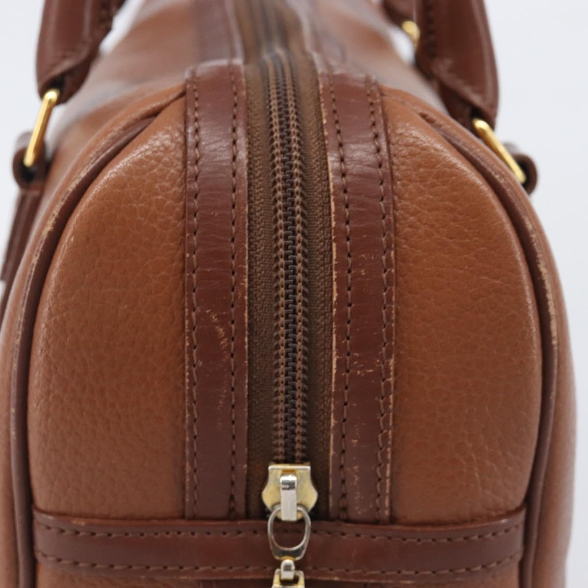 Burberry Vintage Boston Leather Brown Leather Handbag (Pre-Owned)