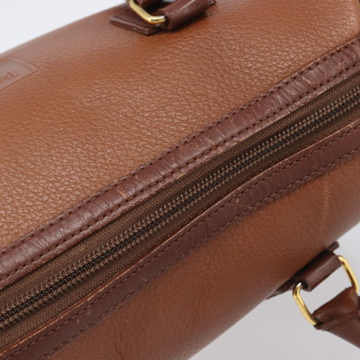 Burberry Vintage Boston Leather Brown Leather Handbag (Pre-Owned)