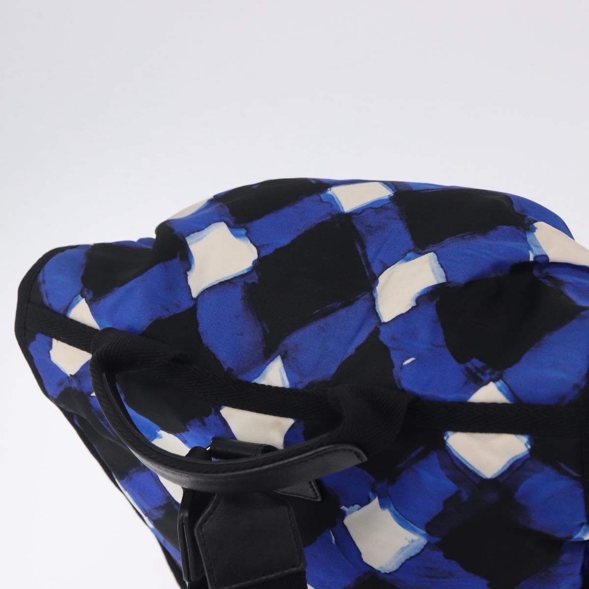 Chanel Airlines Mesh Printed Nylon Blue Nylon Backpack Bag (Pre-Owned)
