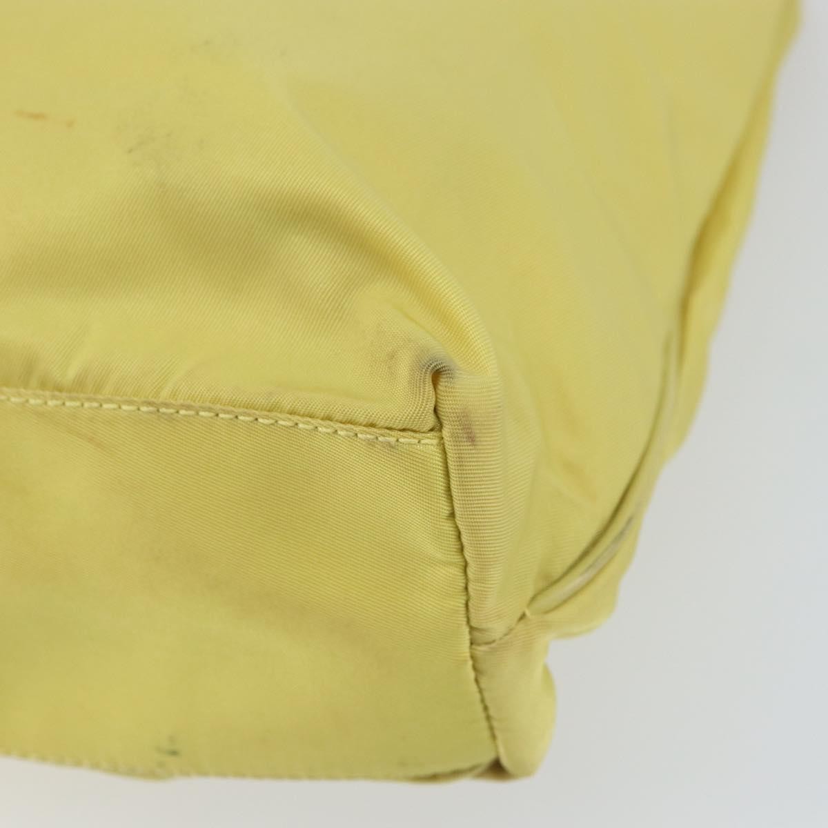 Prada Vintage Tote Nylon Yellow Nylon Tote Bag Bag (Pre-Owned)