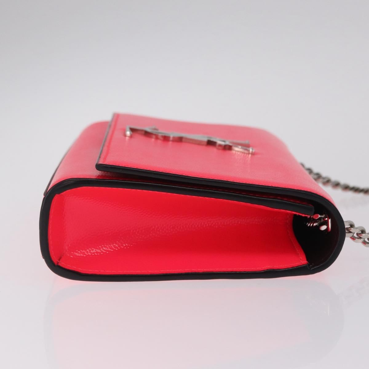 Saint Laurent Classic Monogram Flap Chain Leather Pink Leather Crossbody Bag Bag (Pre-Owned)