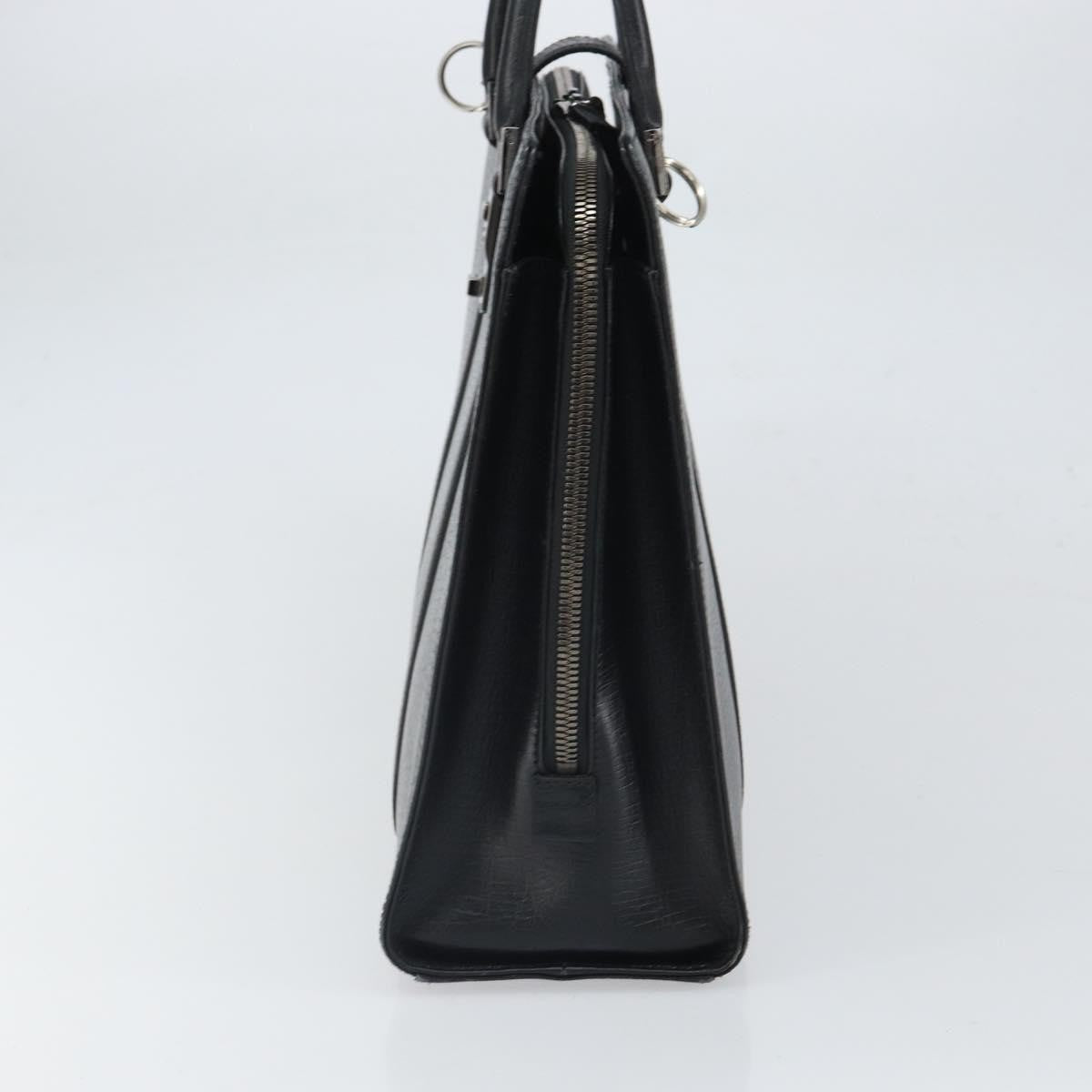 Gucci Vintage Leather Black Leather Handbag (Pre-Owned)