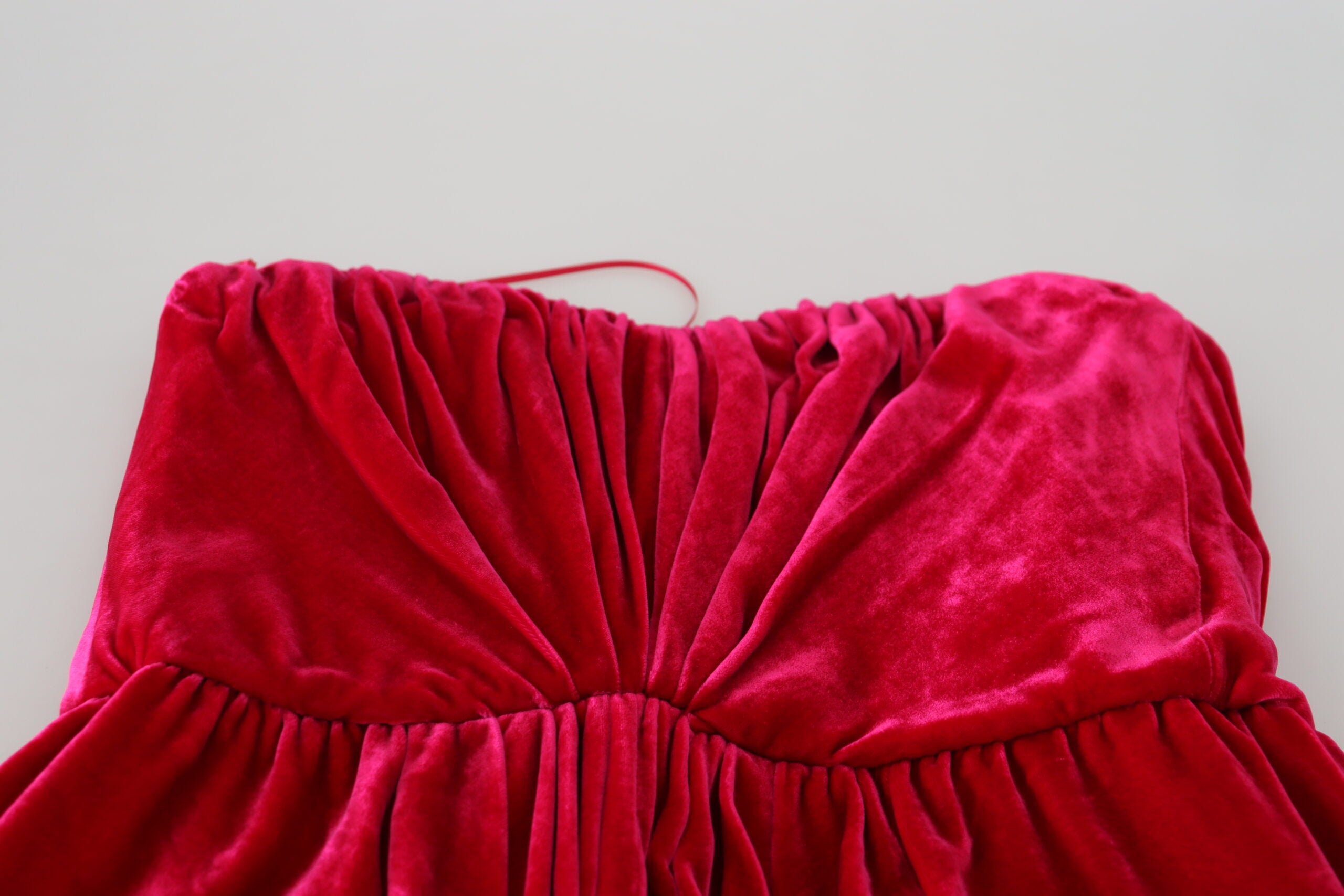 Dolce & Gabbana Enchanting Strapless Midi Dress in Dark Women's Pink