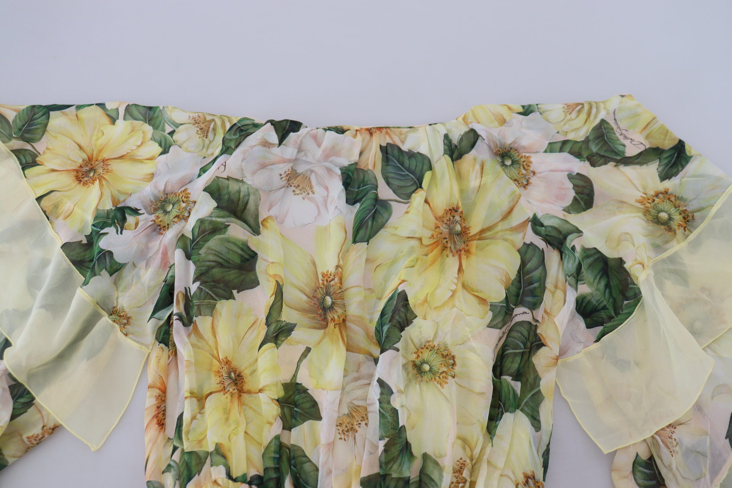 Dolce & Gabbana Multicolor Silk Floral Print Long Maxi Women's Dress