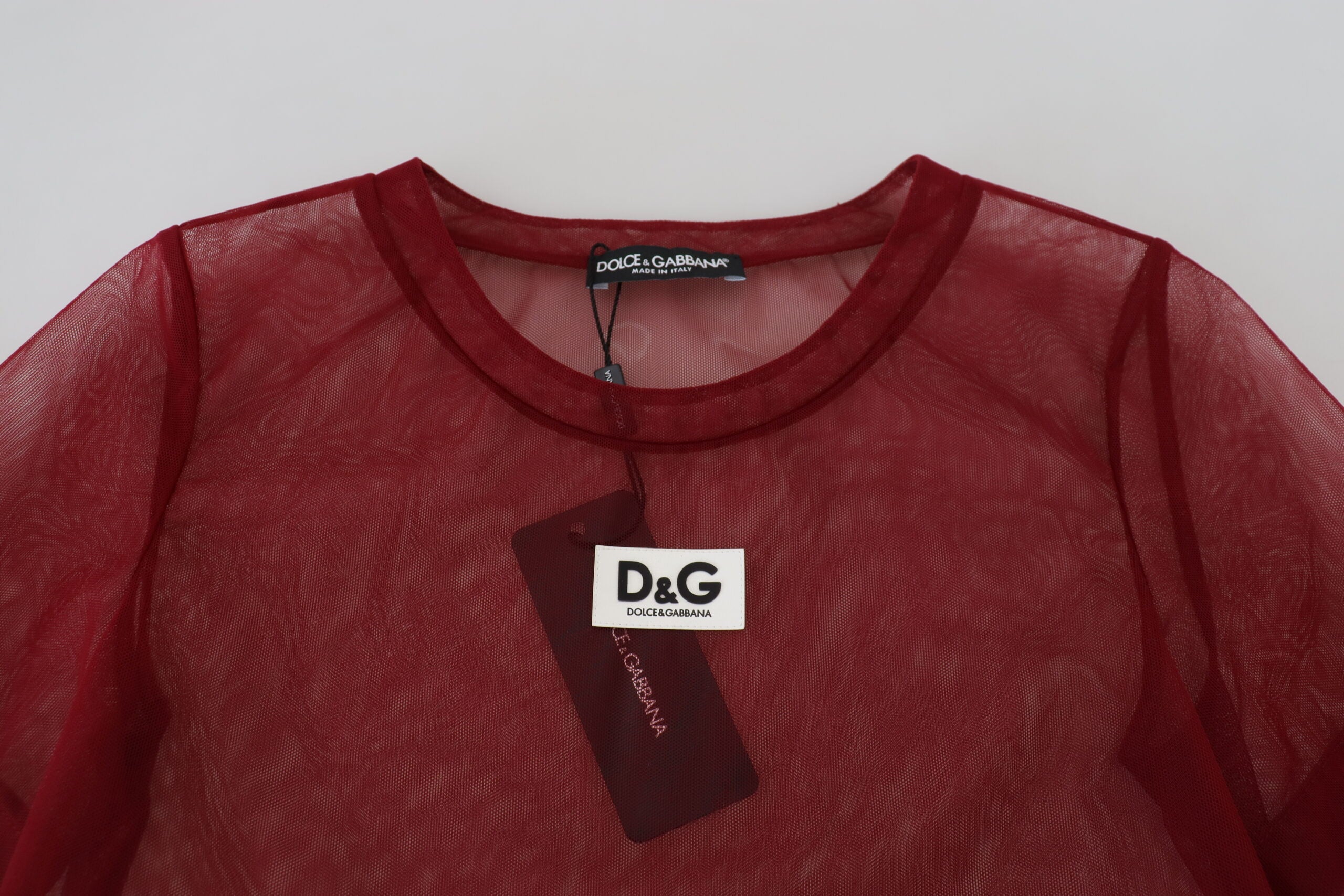 Dolce & Gabbana Maroon Nylon Two Layer Shift Mini Women's Dress