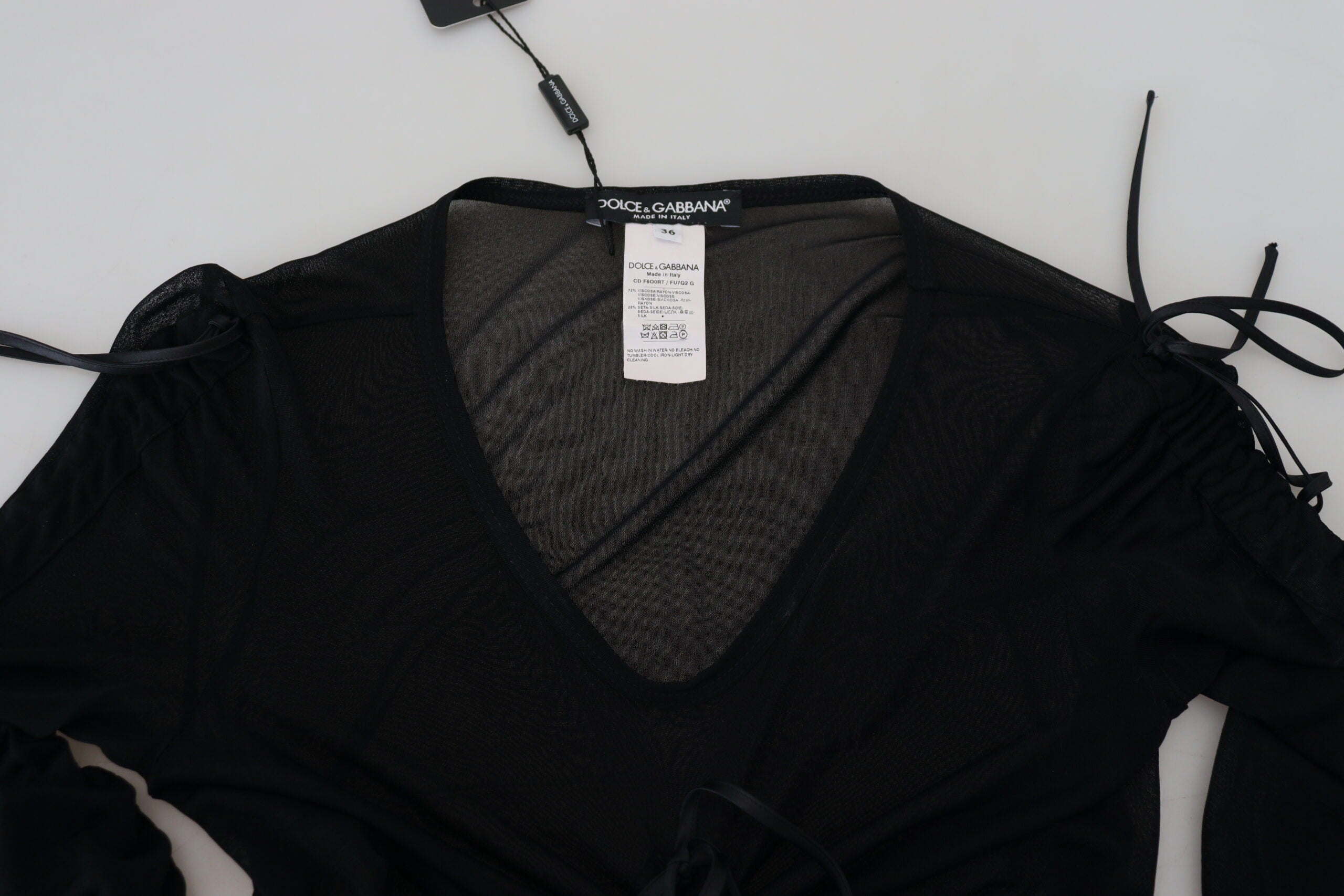 Dolce & Gabbana Elegant Black Silk Blend Bodycon Women's Dress