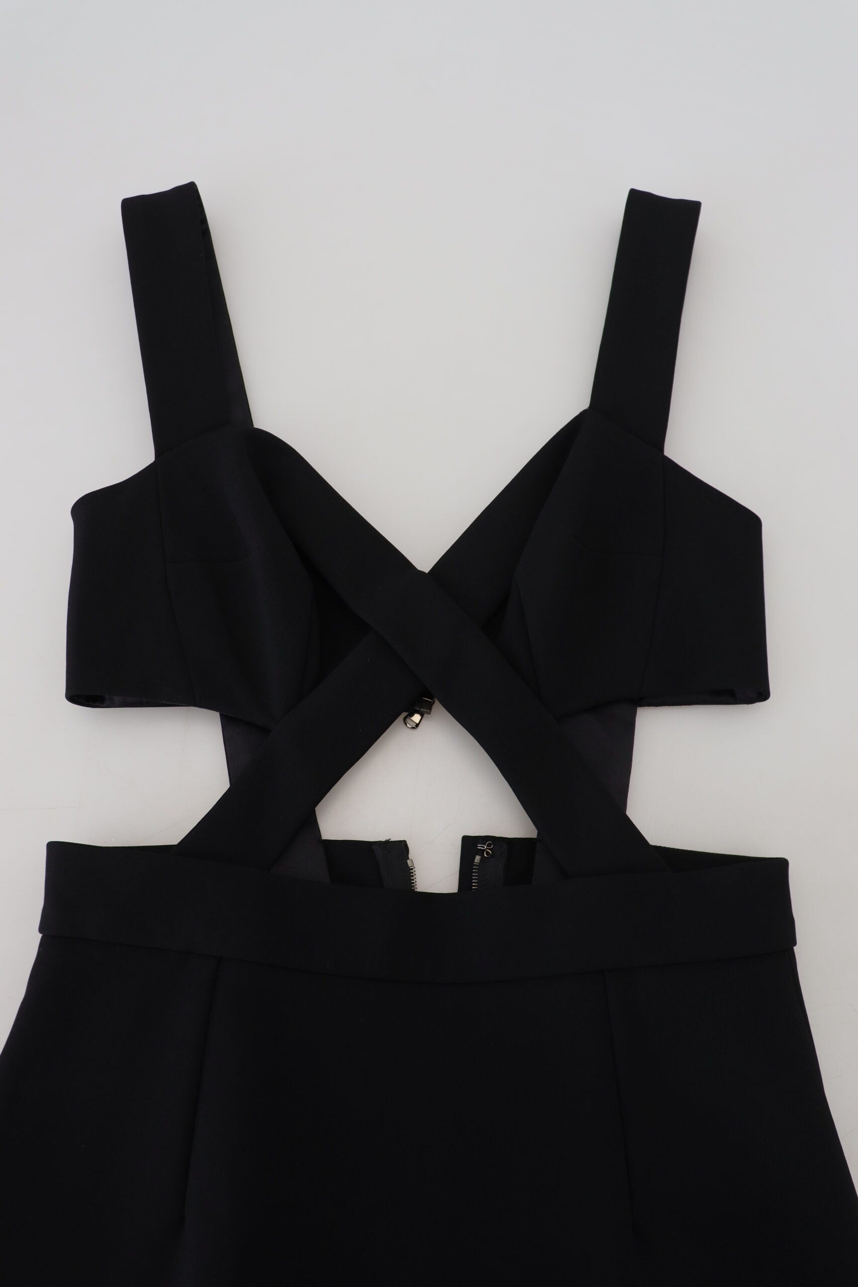 Dolce & Gabbana Elegant Black Midi Sheath Women's Dress