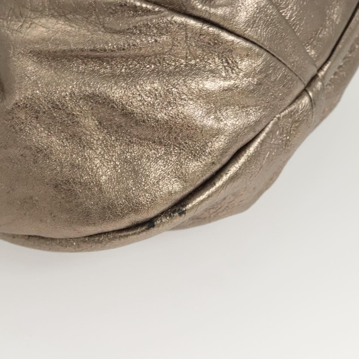 Salvatore Ferragamo Vala Leather Gold Leather Shoulder Bag Bag (Pre-Owned)