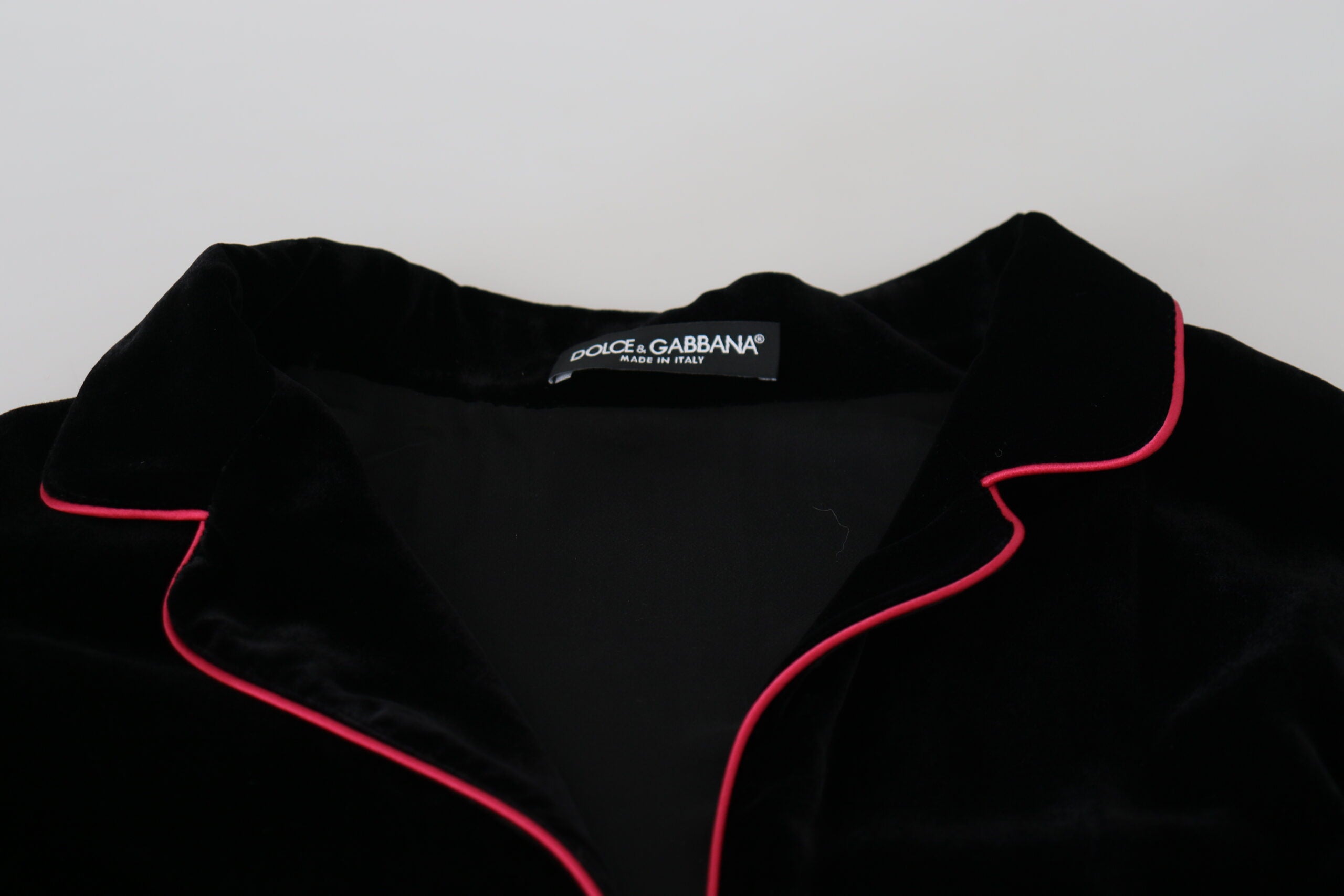 Dolce & Gabbana Black Button Belted Blazer Viscose Women's Jacket