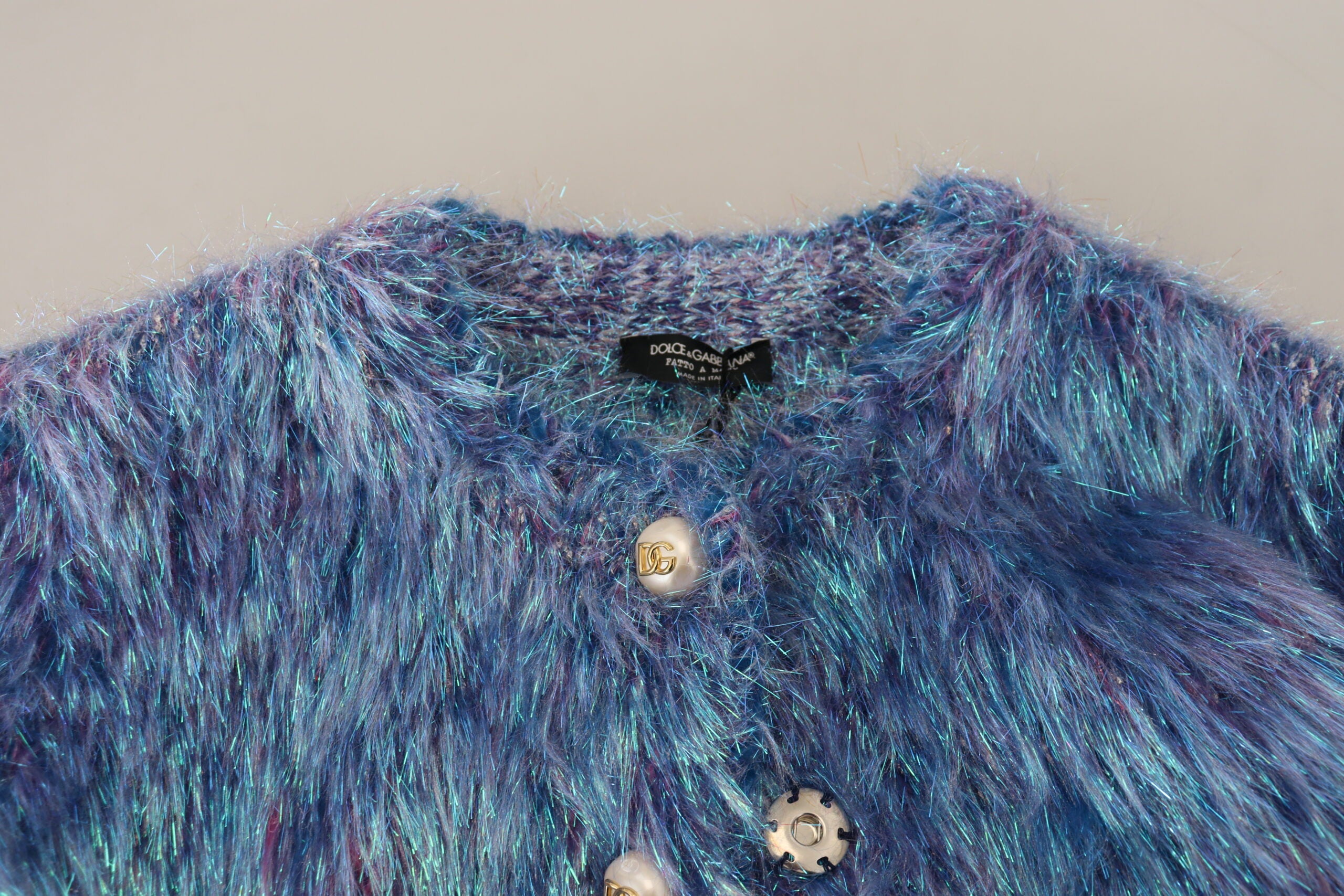 Dolce & Gabbana Multicolor Polyester Fringes Coat Women's Jacket