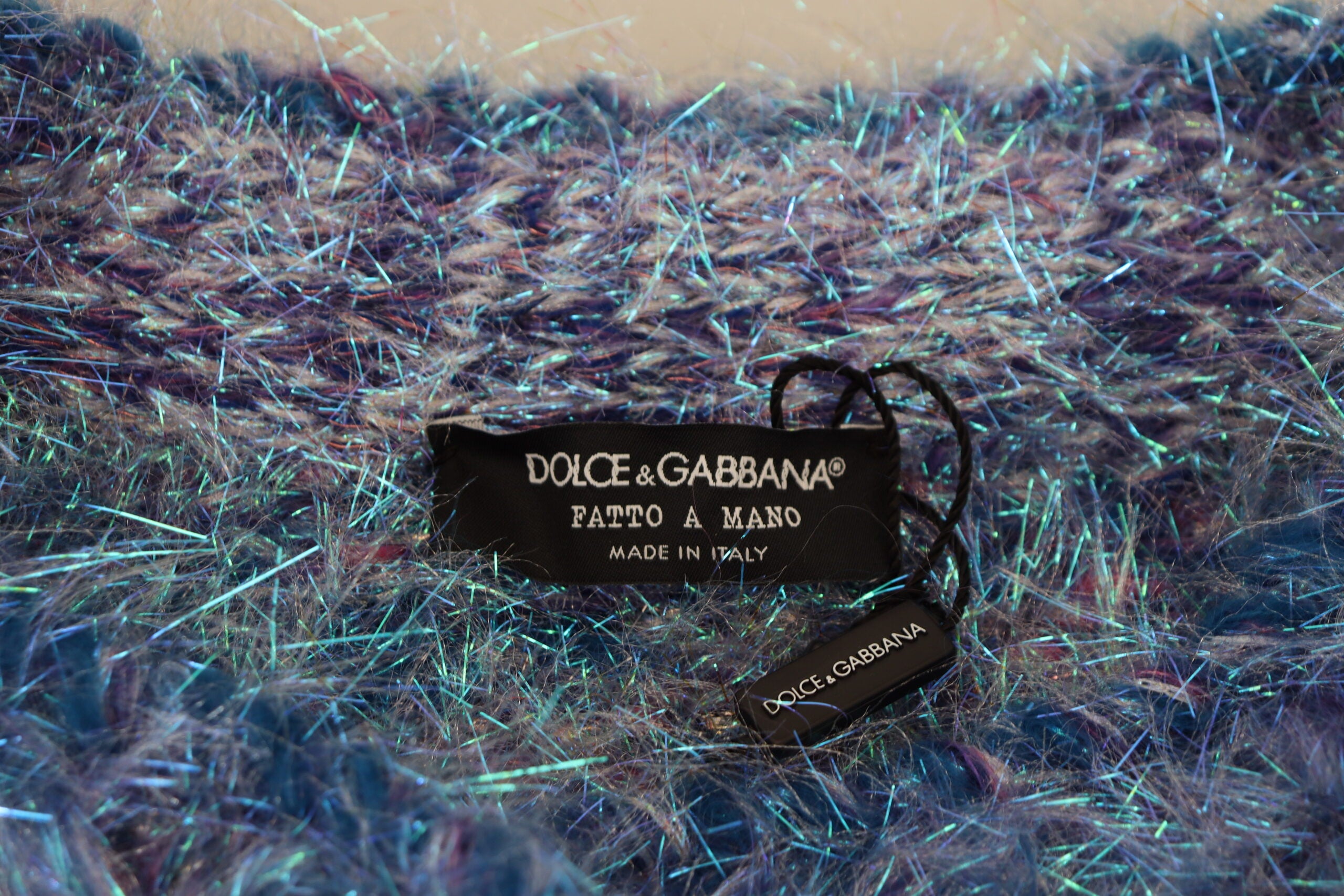 Dolce & Gabbana Multicolor Polyester Fringes Coat Women's Jacket