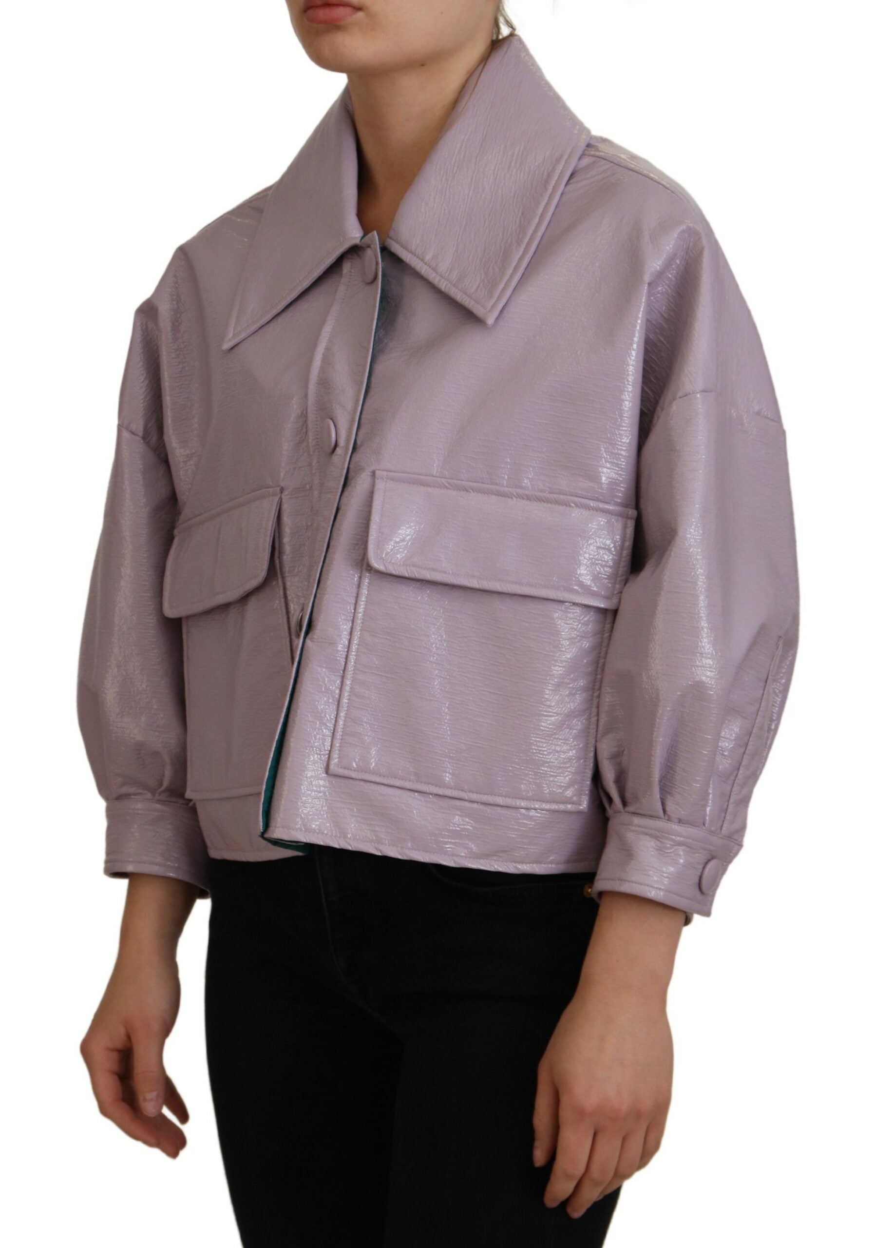 Dolce & Gabbana Chic Purple Cropped Jacket - A Style Women's Statement