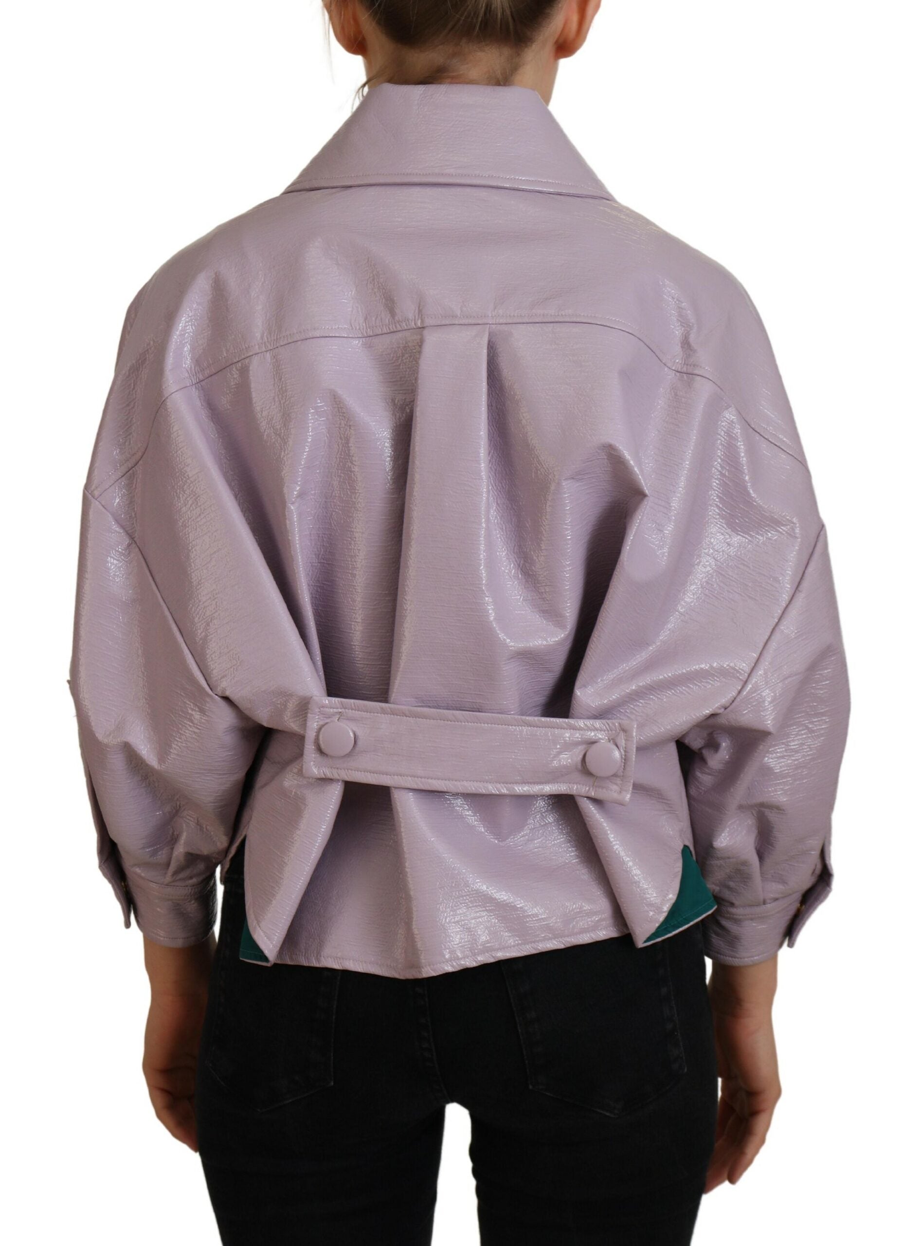 Dolce & Gabbana Chic Purple Cropped Jacket - A Style Women's Statement