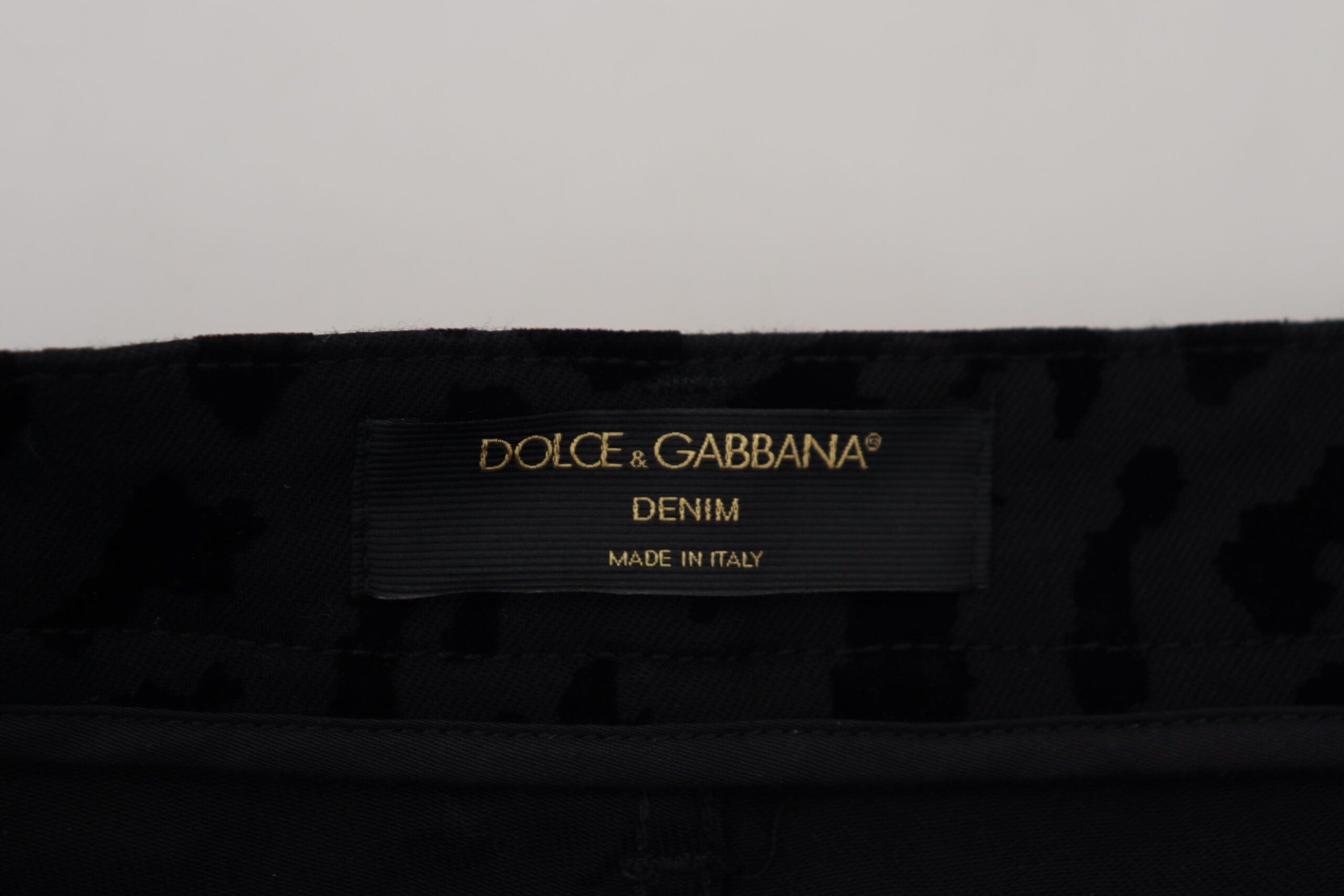 Dolce & Gabbana Black Denim Cotton Stretch Hot Pants Women's Shorts